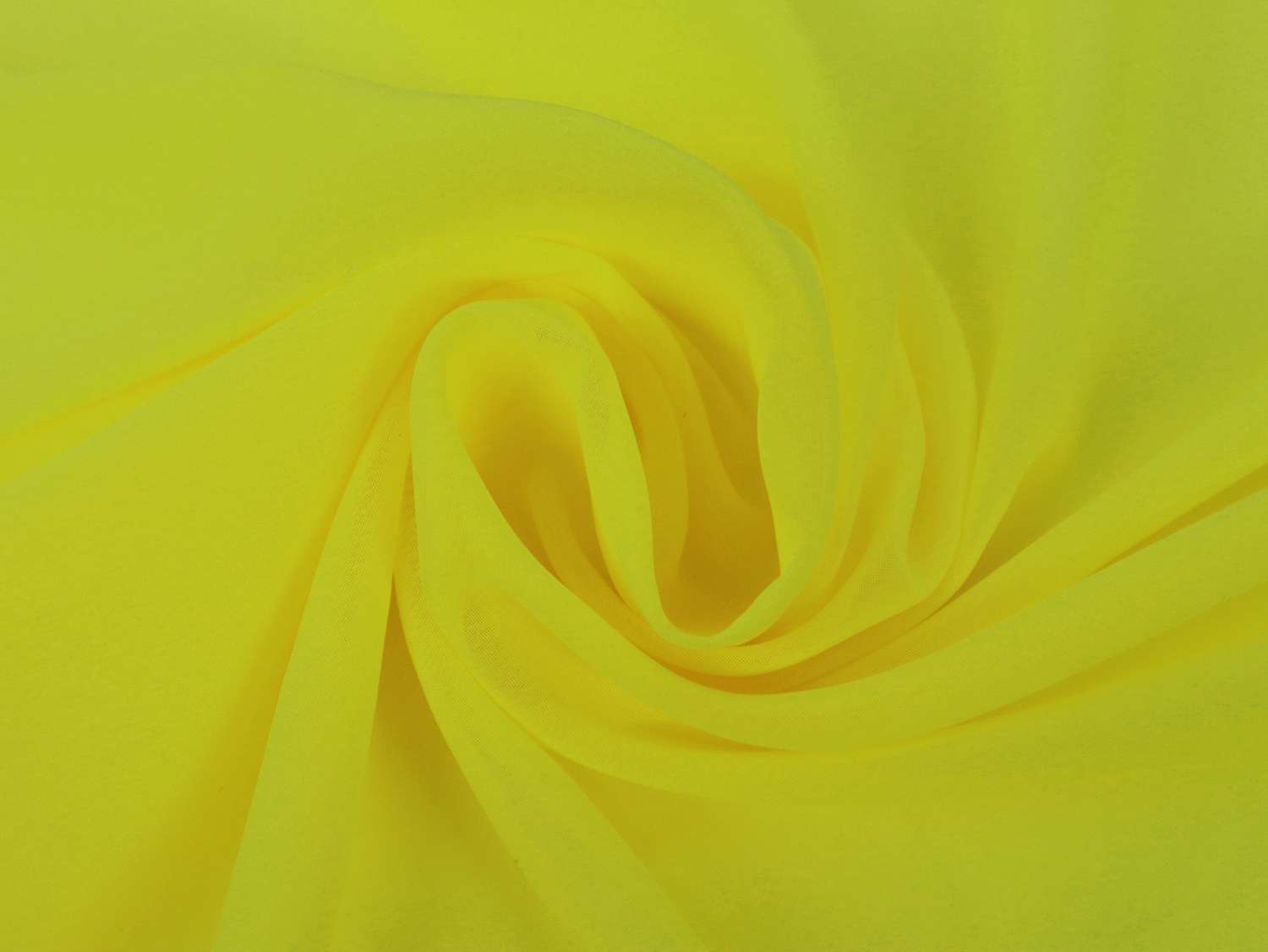 Sheer Polyester Georgette in Neon Yellow