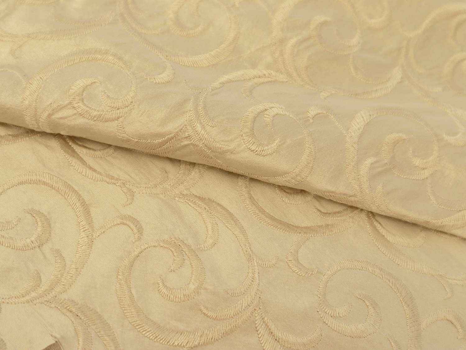 Embroidered Silk Shantung