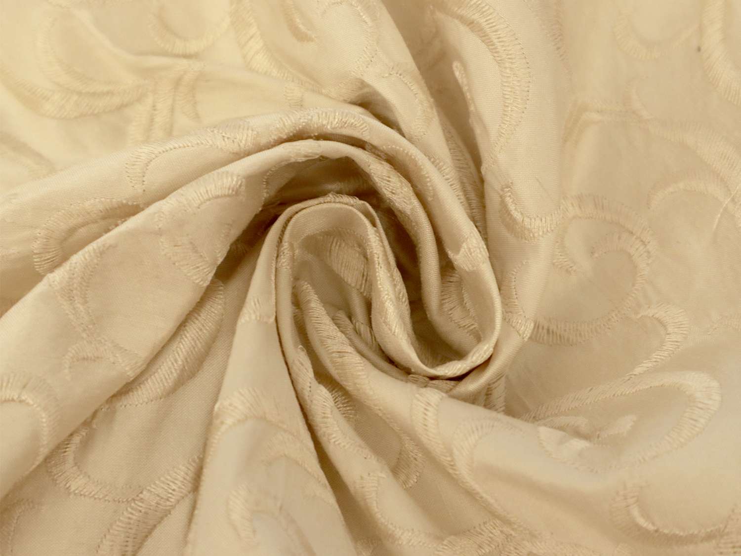 Embroidered Silk Shantung