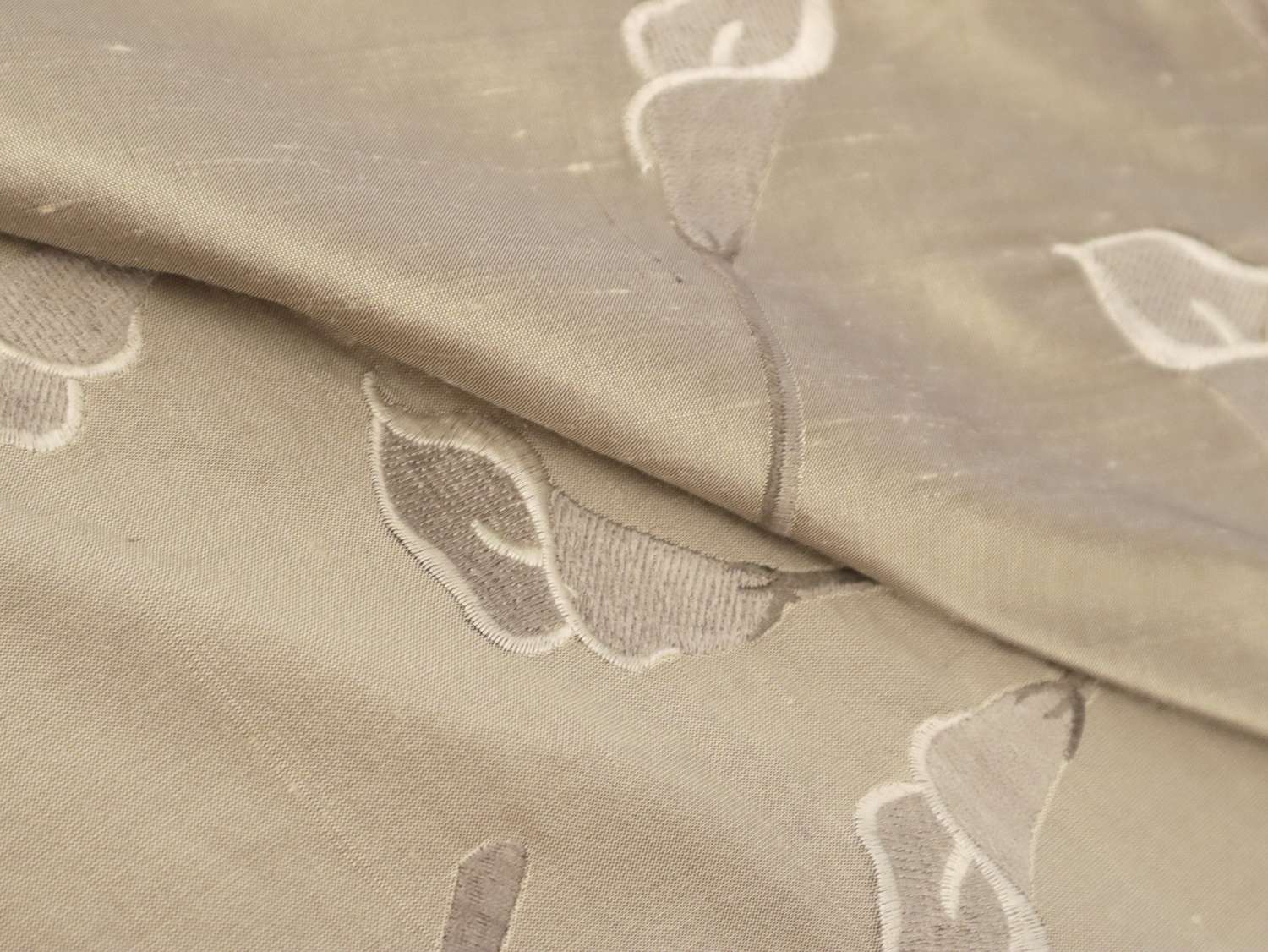 Embroidered Silk Shantung