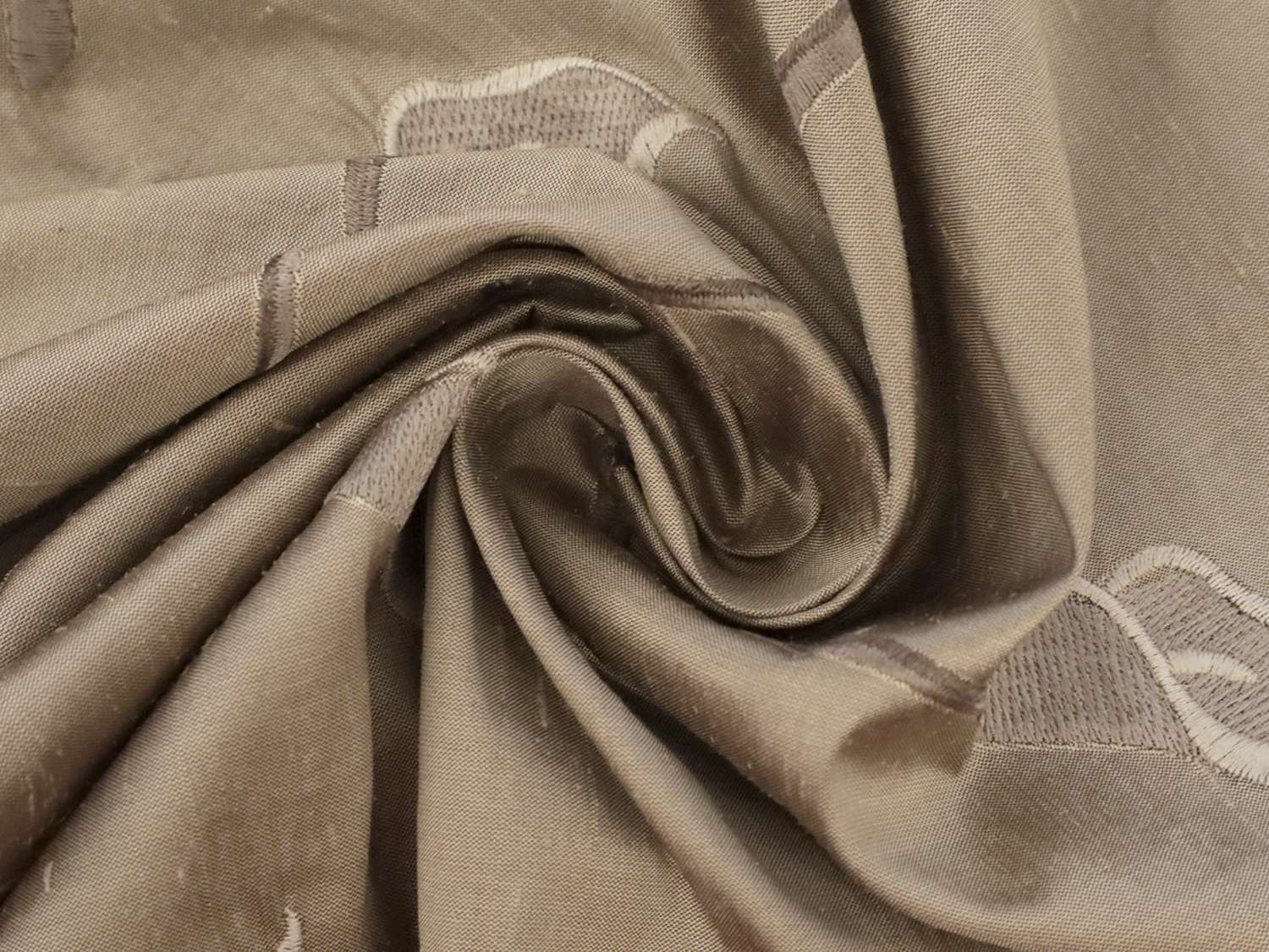 Embroidered Silk Shantung