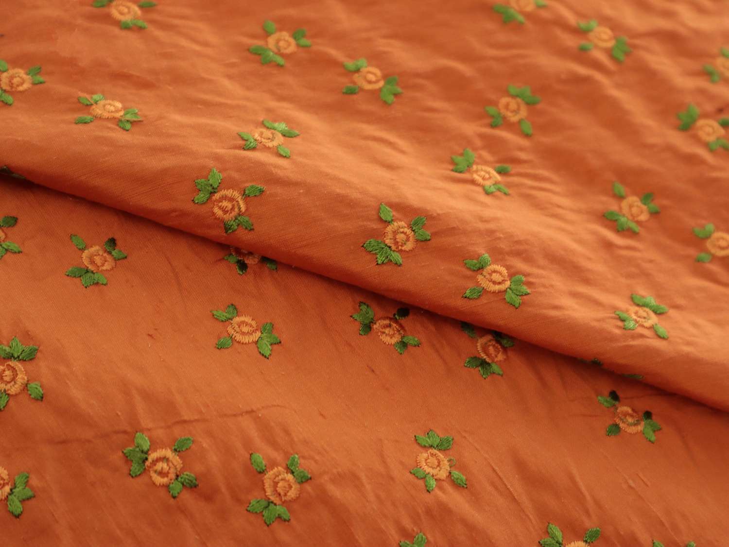 Embroidered Silk Shantung