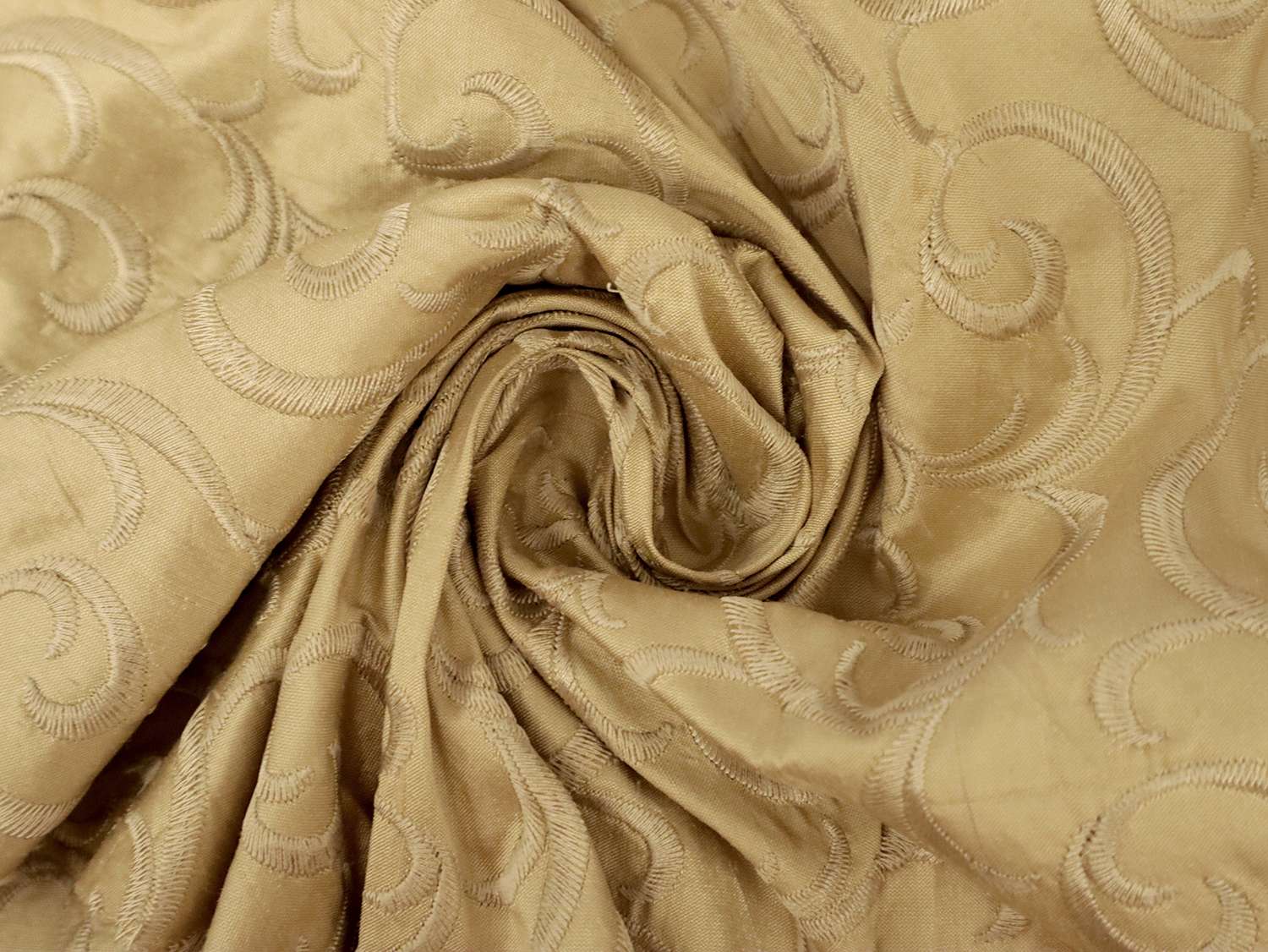 Embroidered Silk Shantung