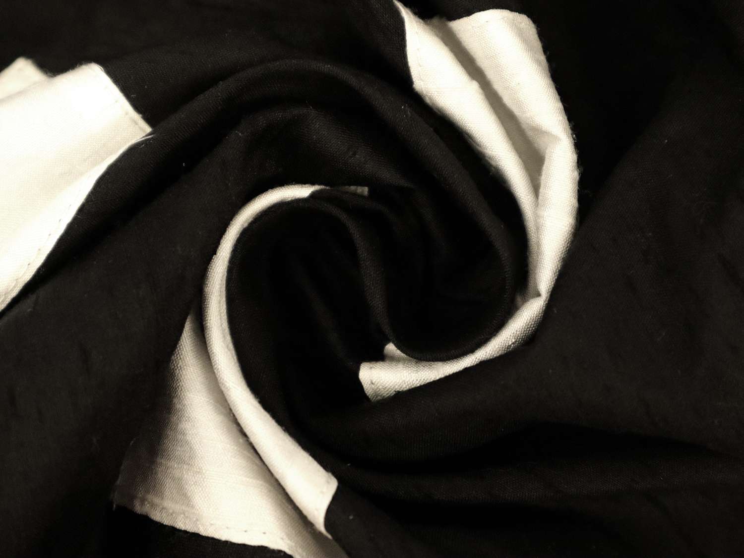 Color Block Appliqué Silk Shantung