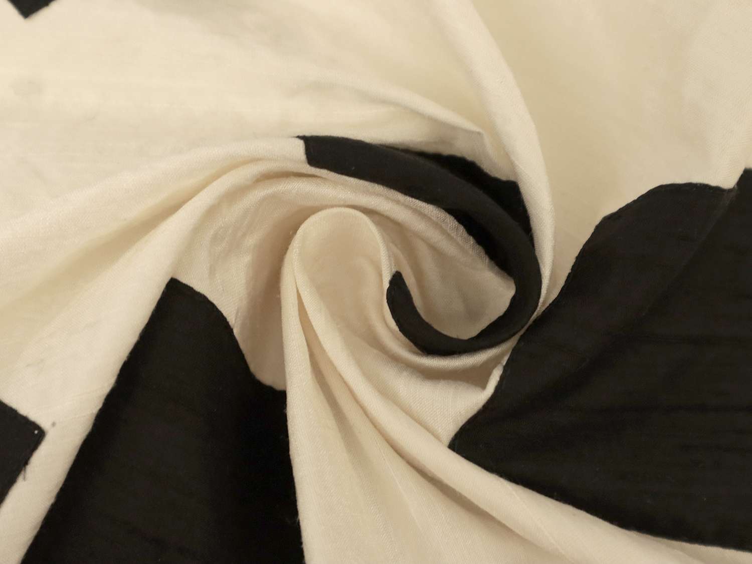 Color Block Appliqué Silk Shantung