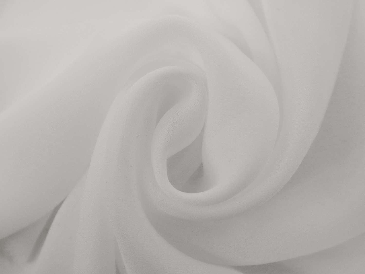 Polyester Double Georgette in White