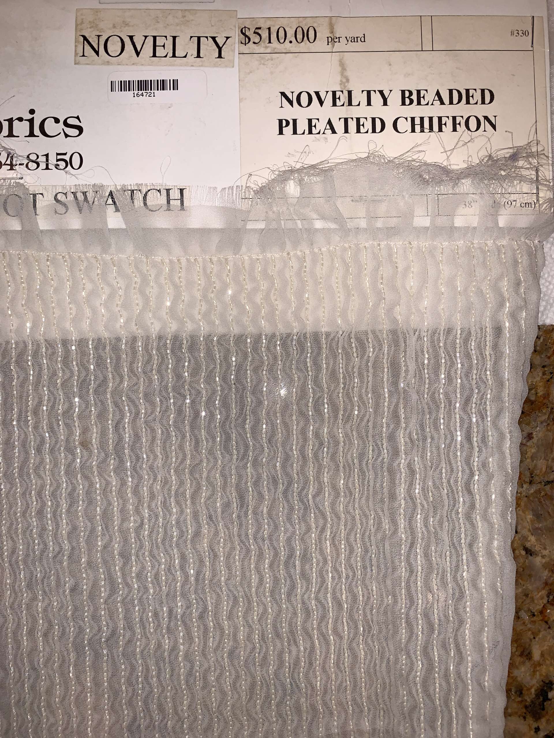  Novelty Beaded Pleated Chiffon