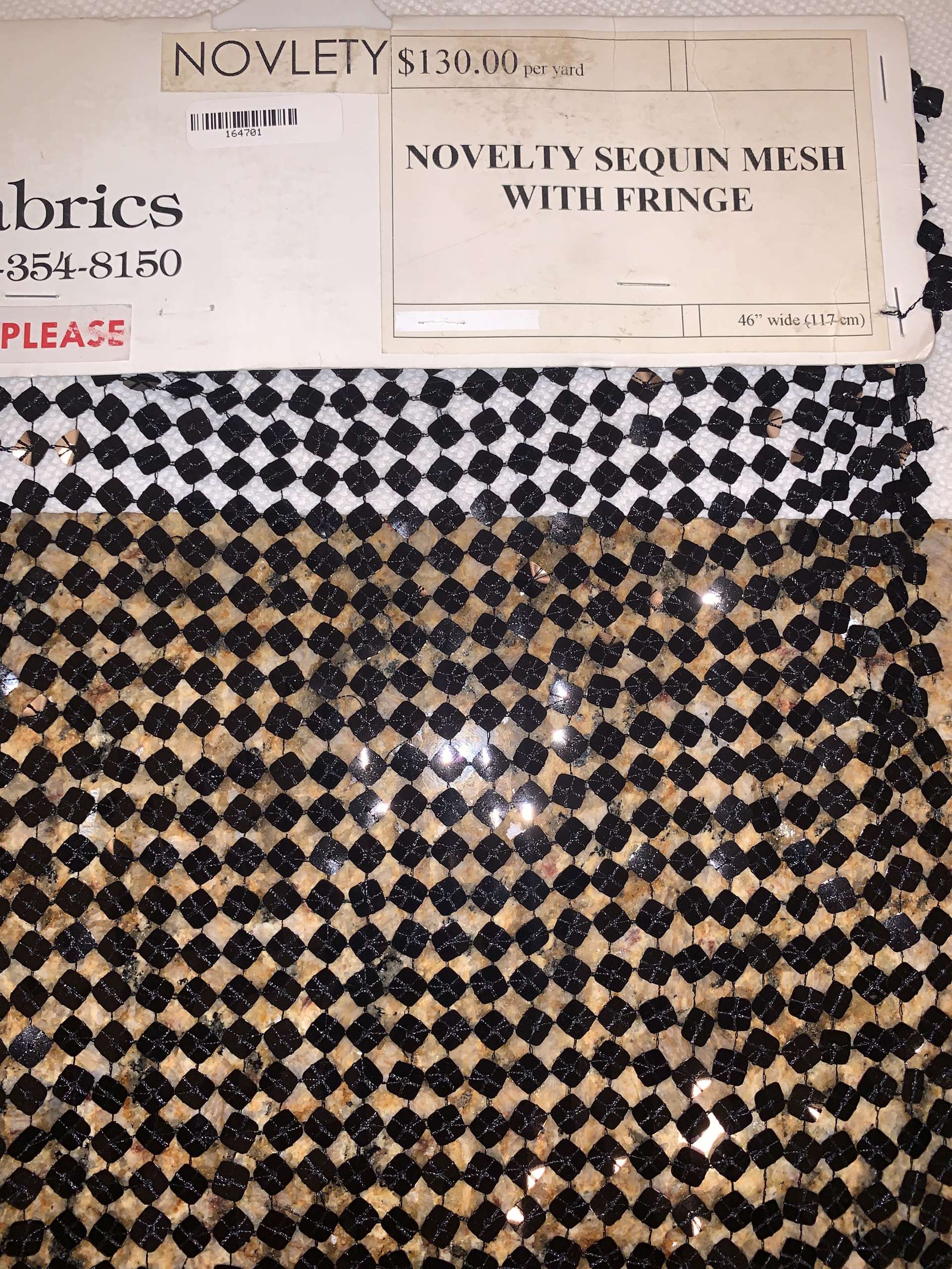 Scnp Novelty Sequin Mesh With Fringe
