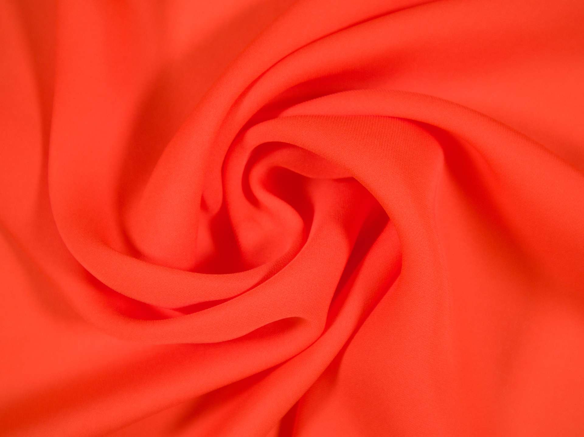 Silk Georgette in Tangerine draped