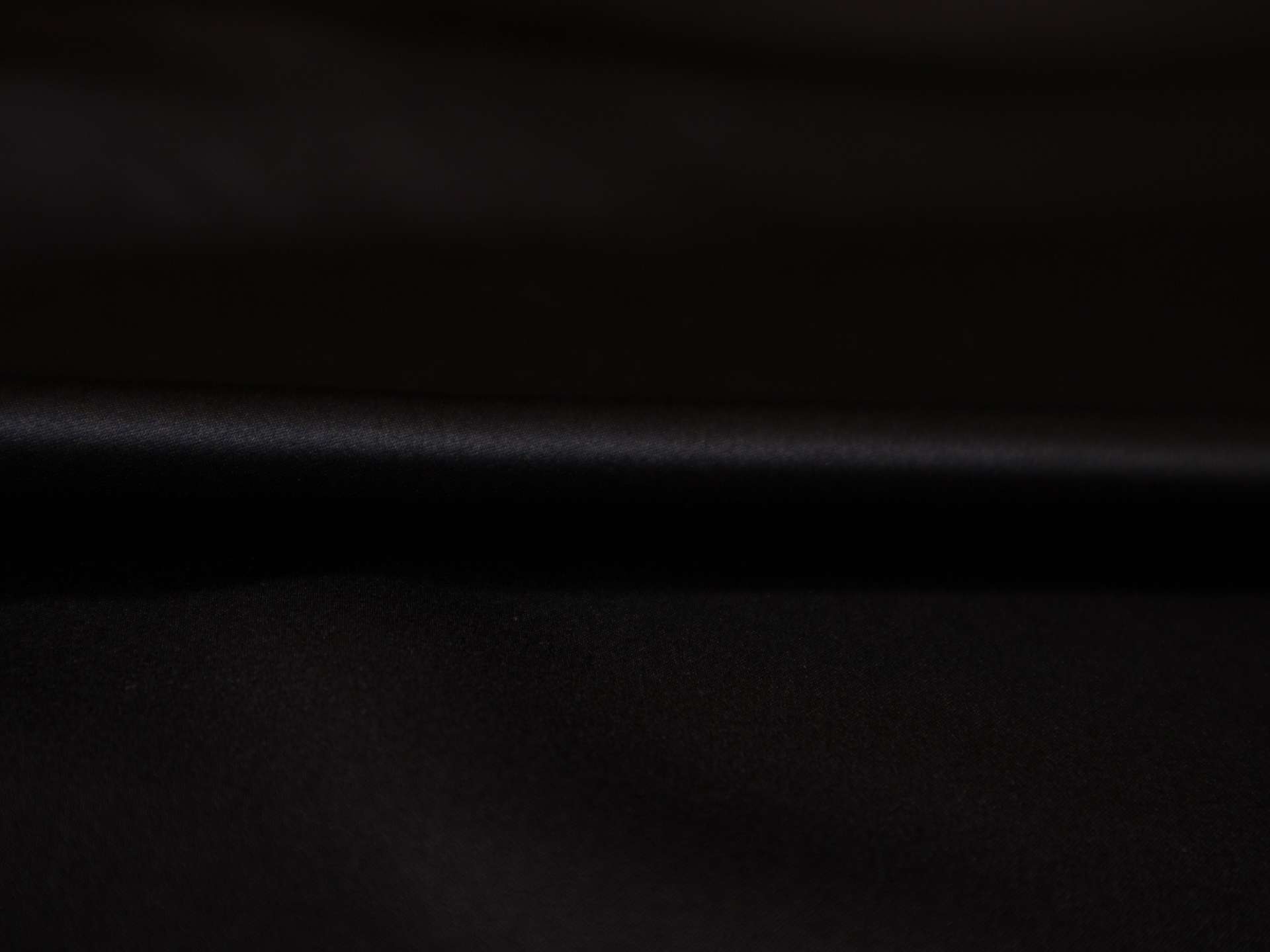 Solid silk charmuese in black- flat