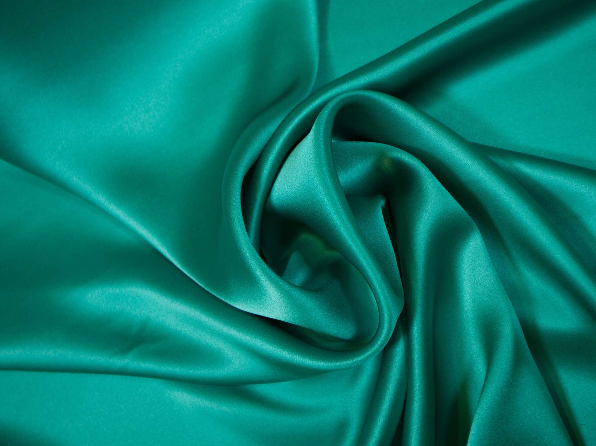 Solid silk charmuese in Oasis- draped