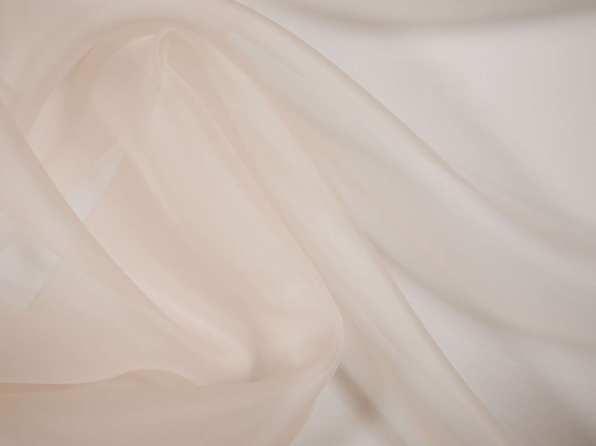 Solid organza in deep ballet pink bunched
