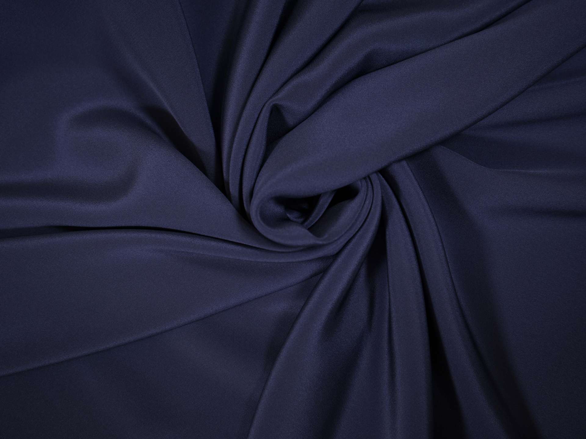 silk 4 ply crepe in Cadet- draped