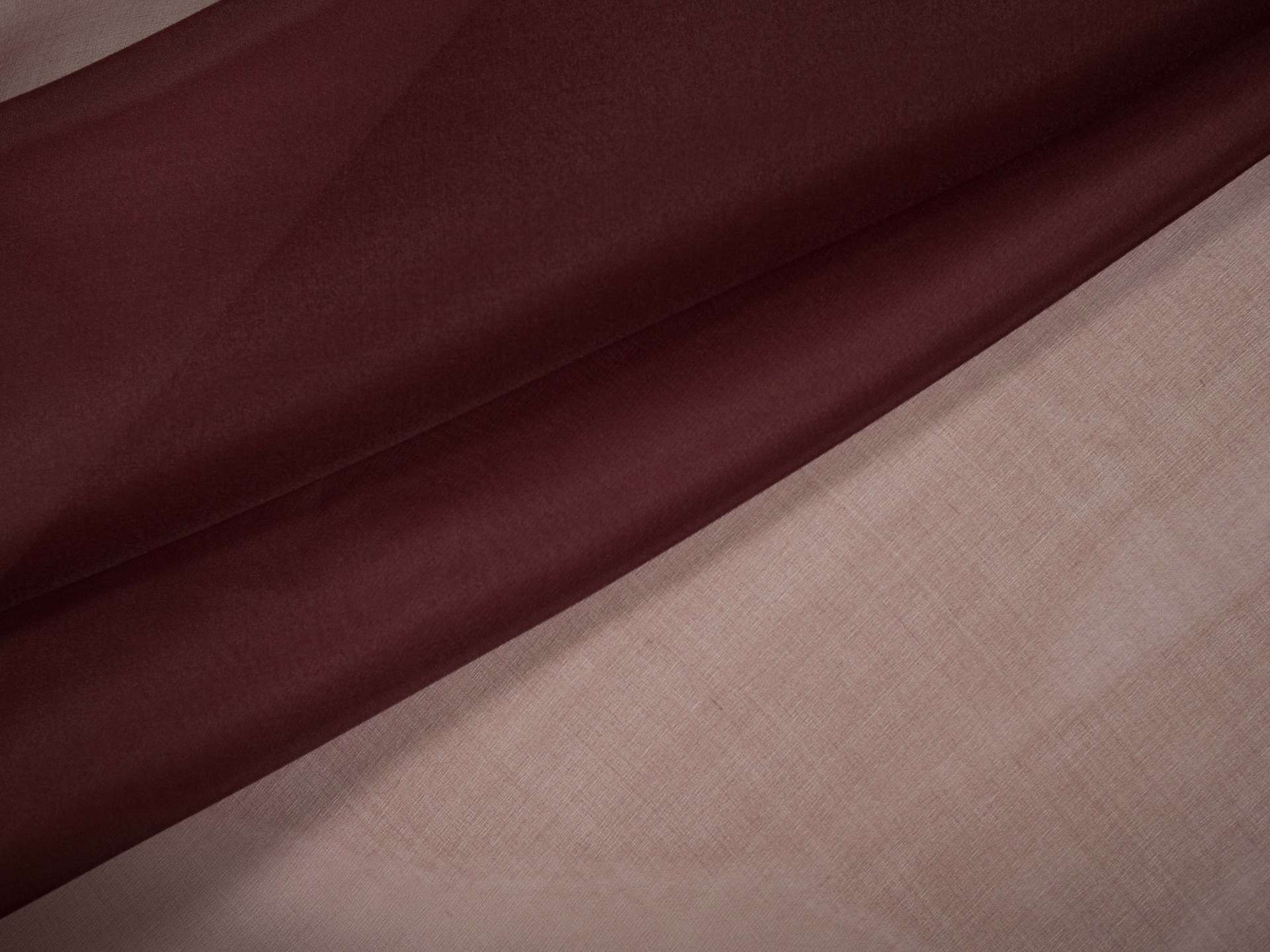 Silk organza in Ballerina Burgundy folded