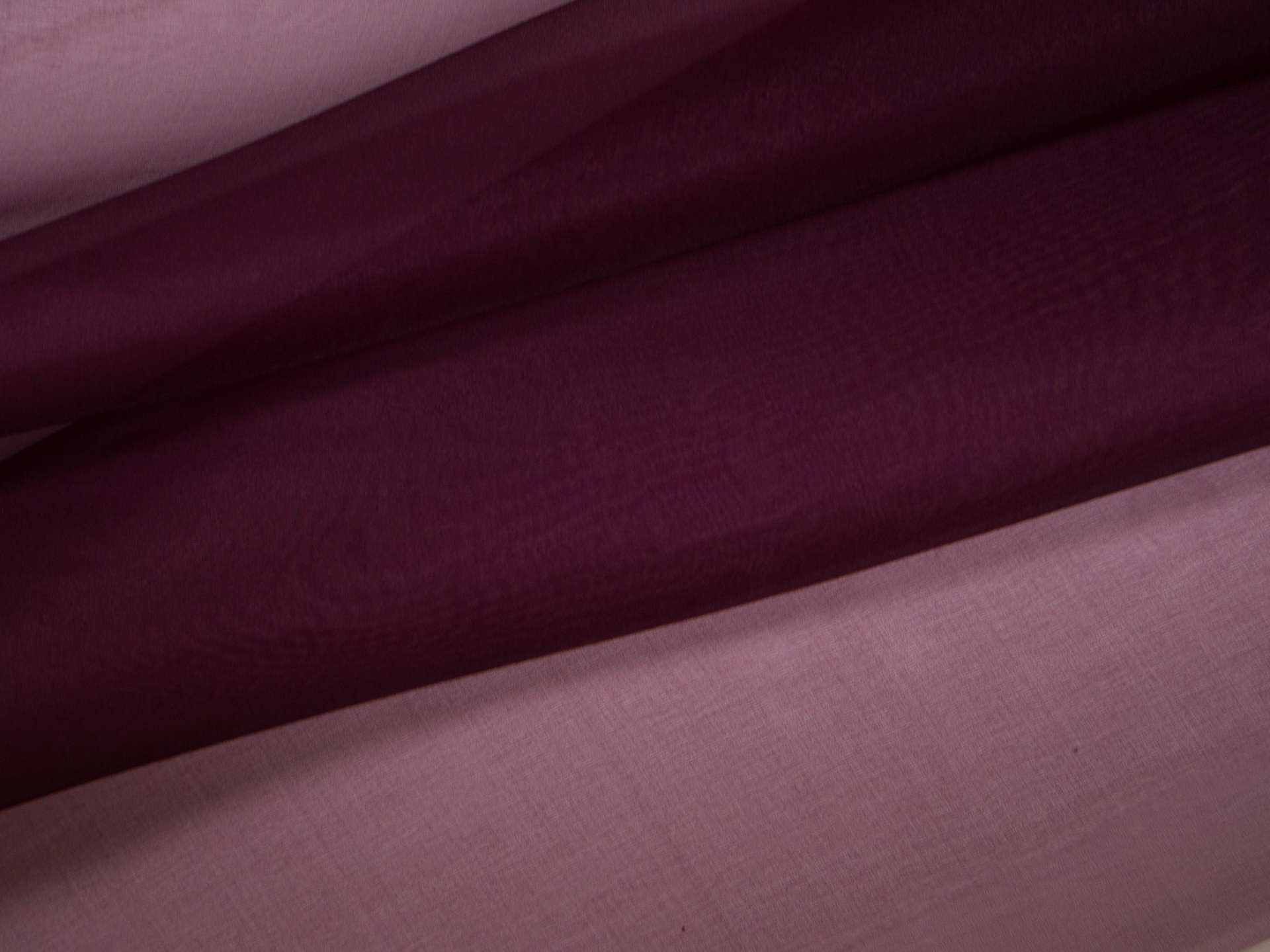 Silk organza in Eggplant folded