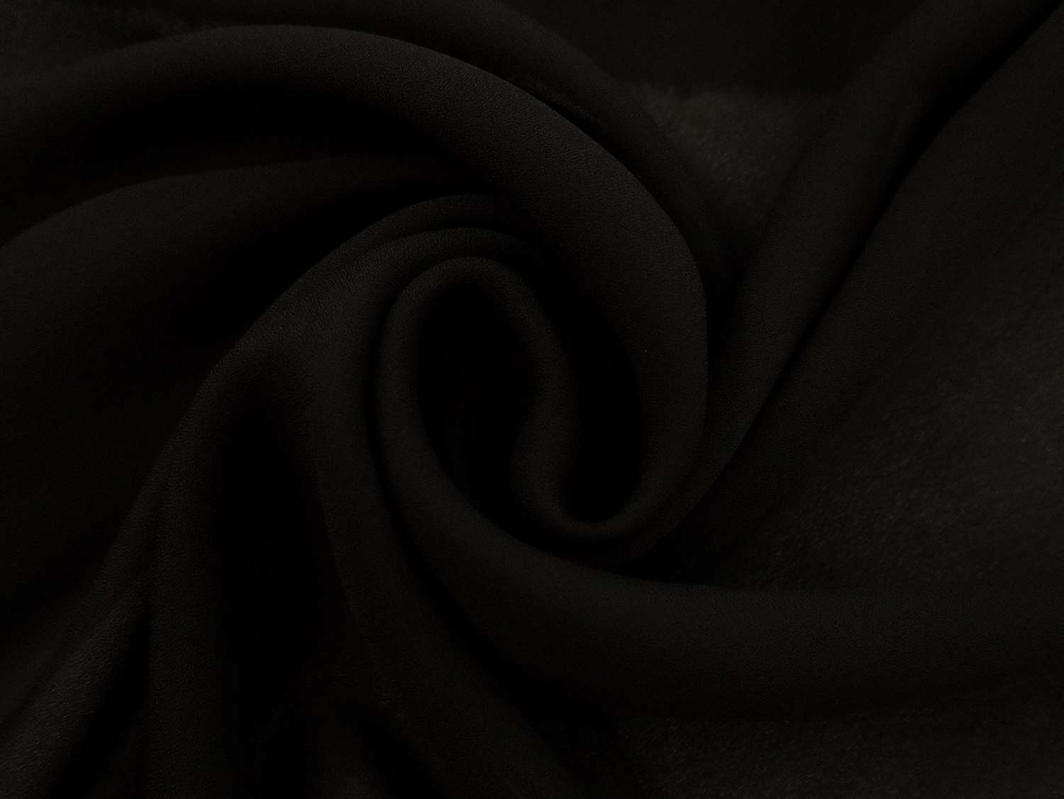 Polyester Double Georgette in Black