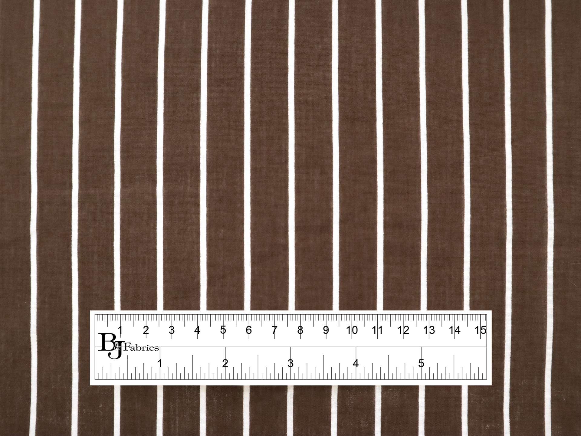 Striped Cotton Voile in Brown & White