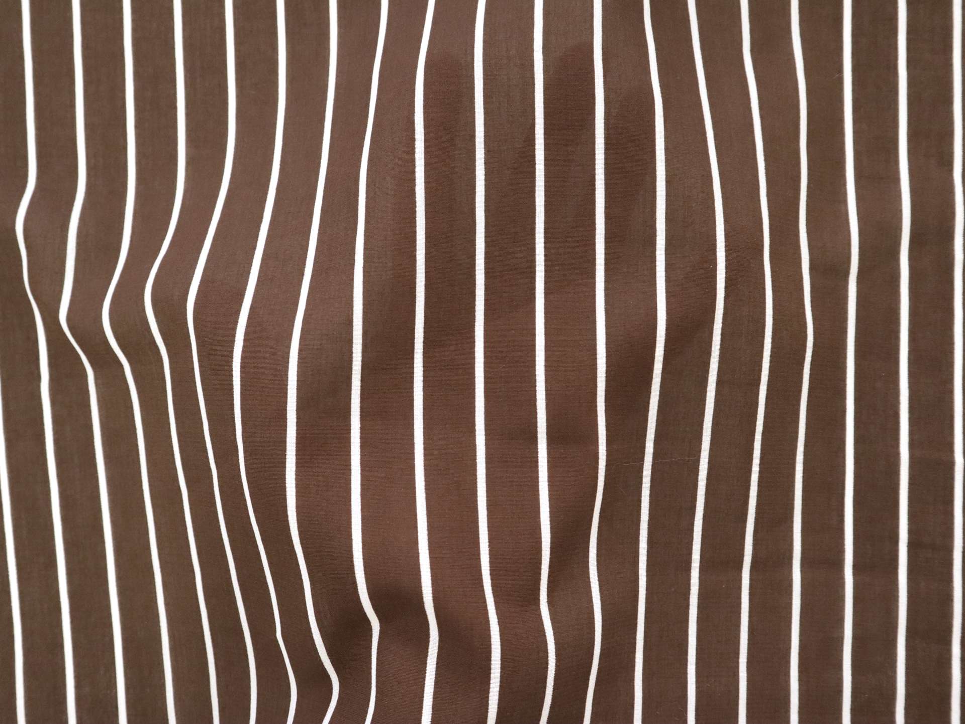 Striped Cotton Voile in Brown & White