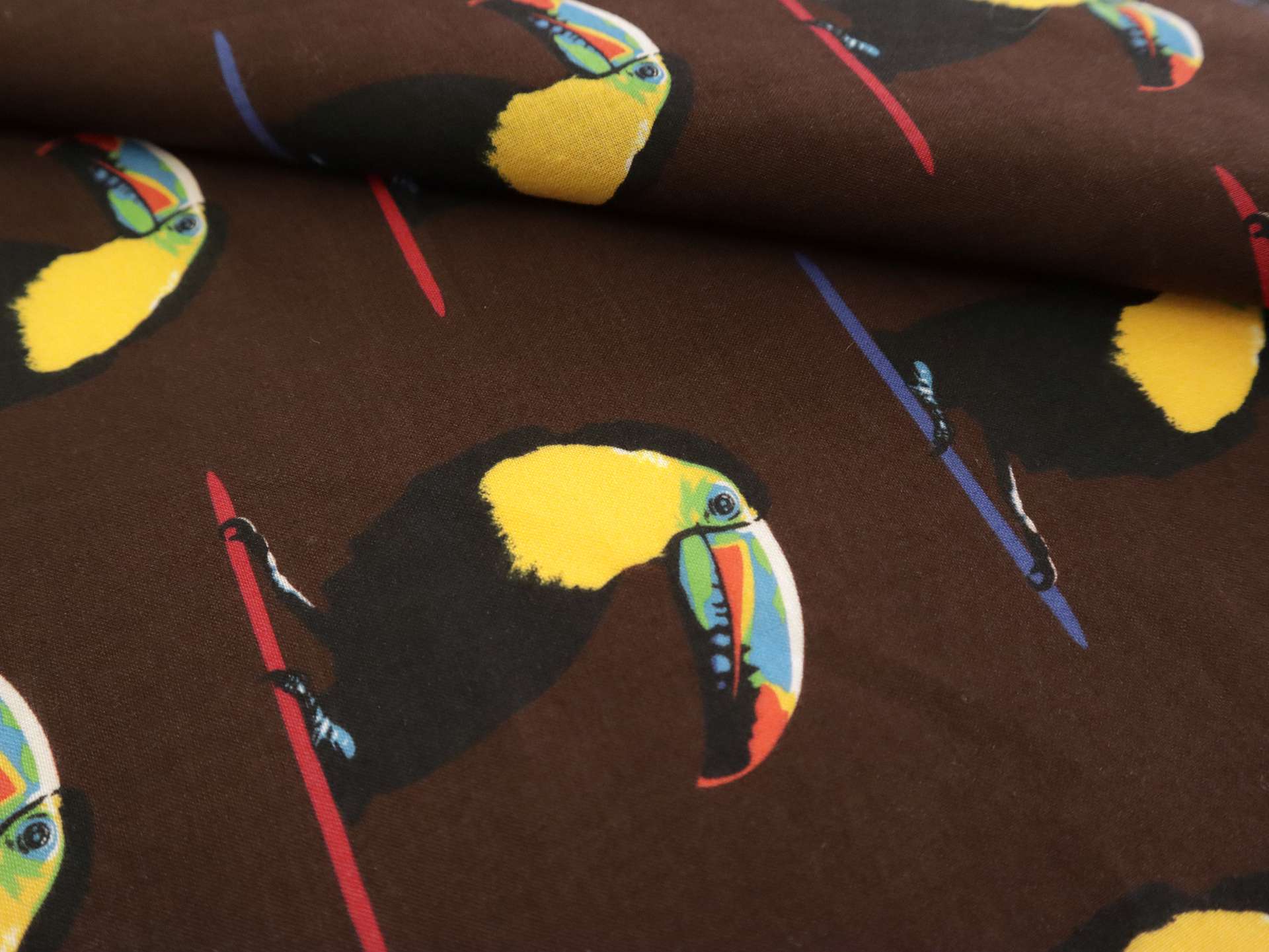 Cotton Lawn with Toucan Birds Print