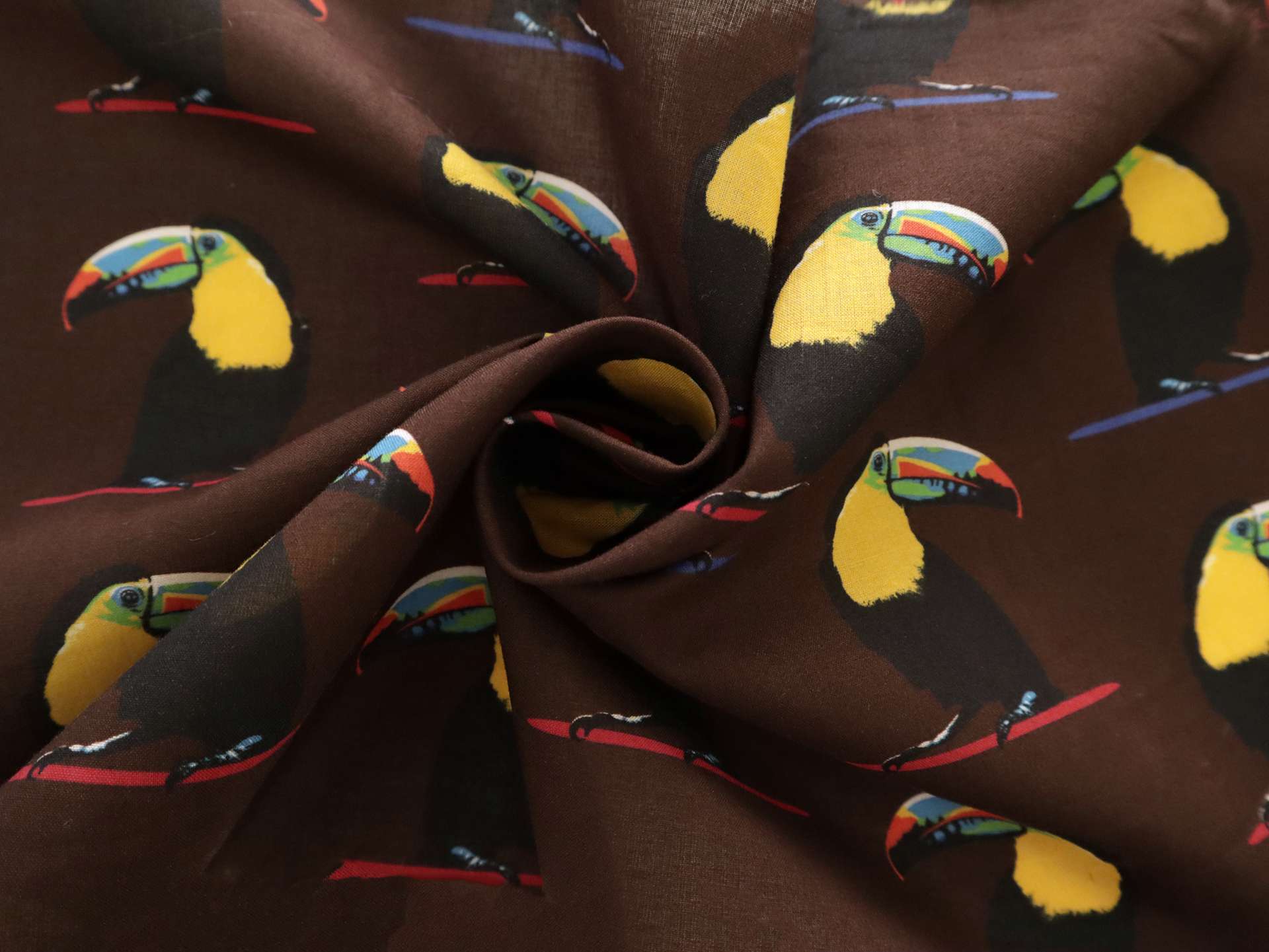 Cotton Lawn with Toucan Birds Print