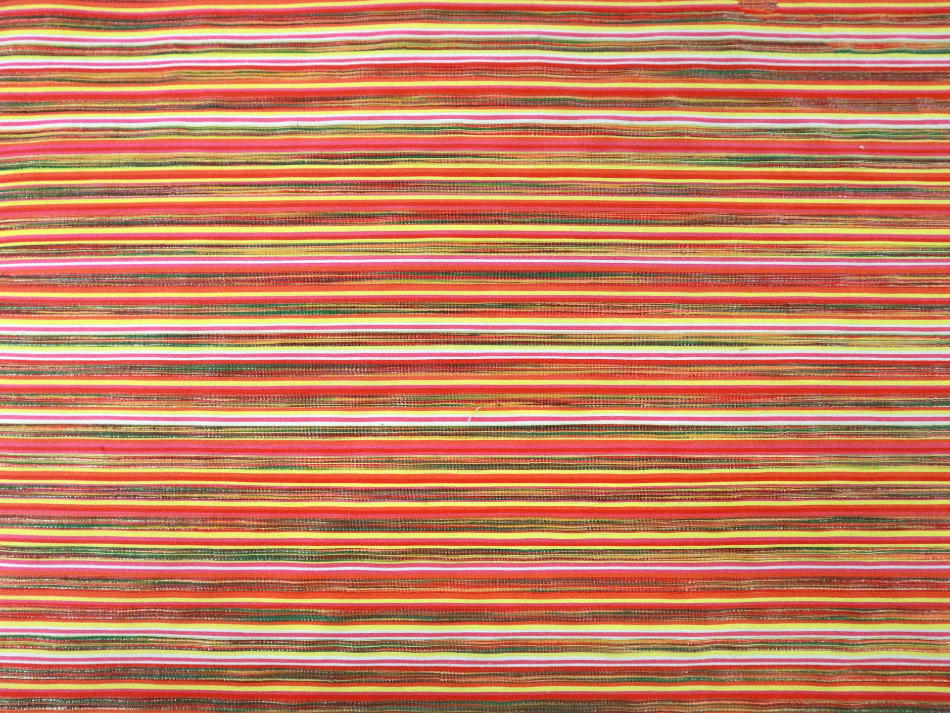 Multi Colored Striped Ottoman