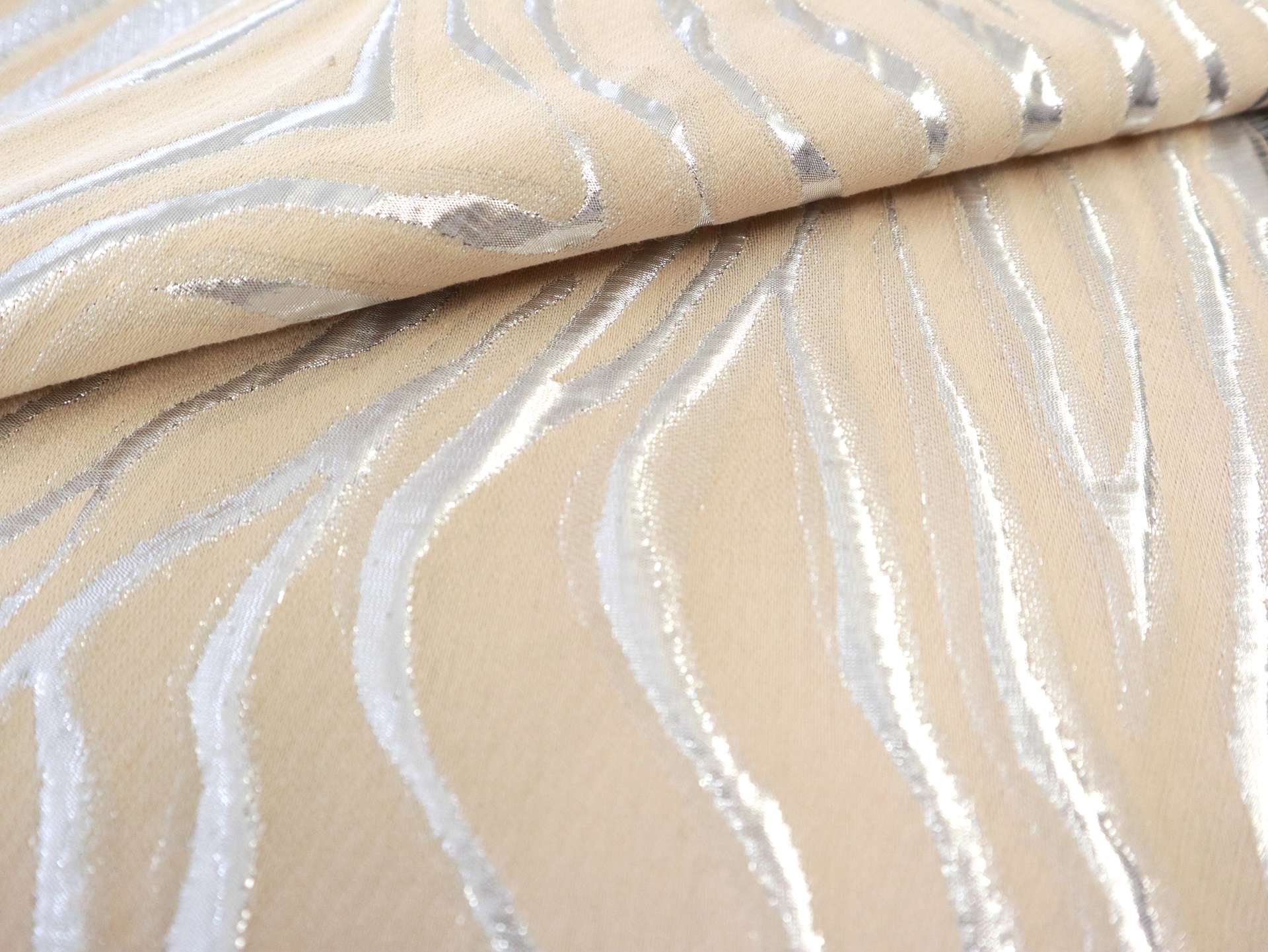Metallic Zebra Print Brocade