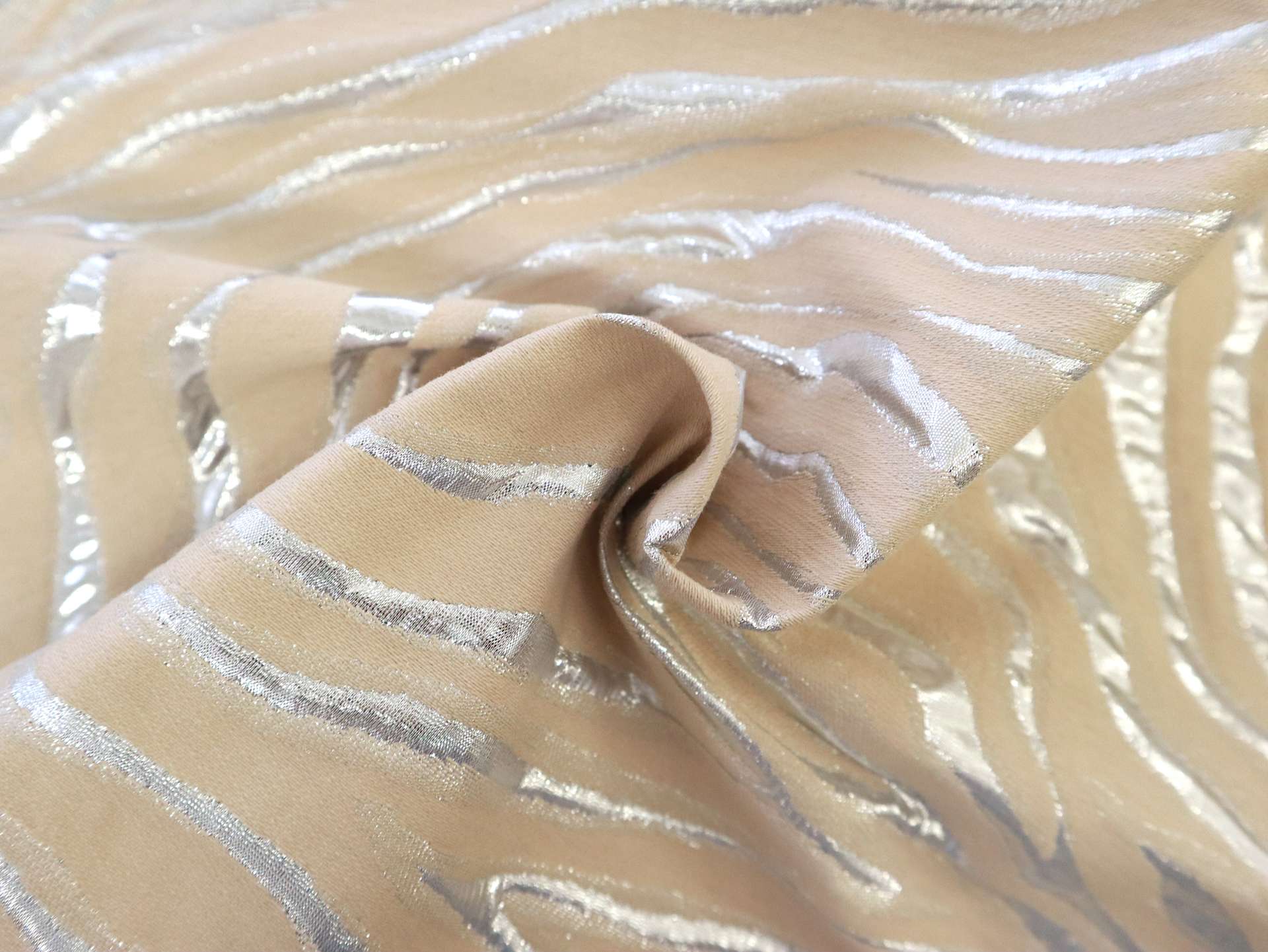Metallic Zebra Print Brocade