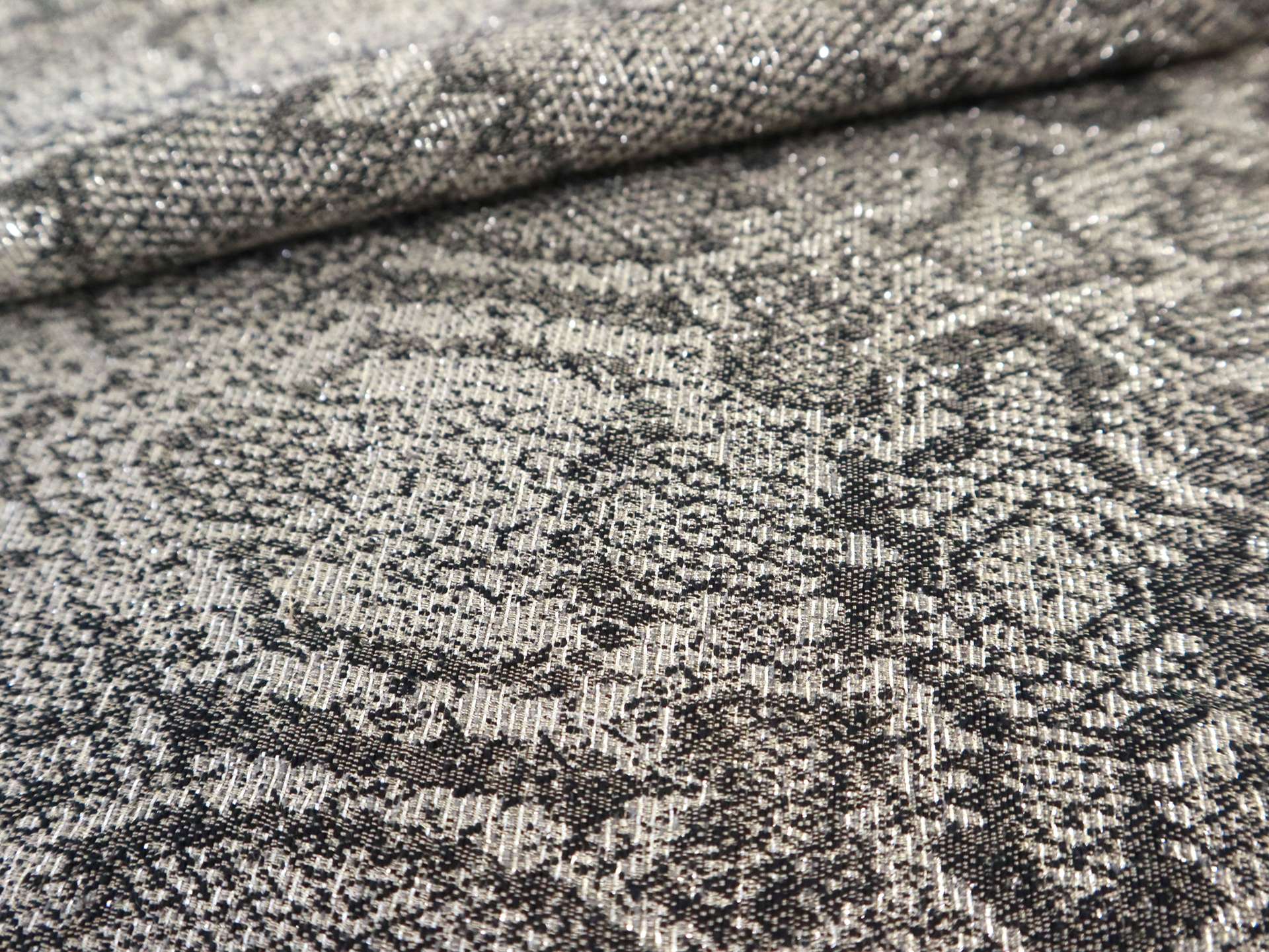 Metallic Snake Print Brocade