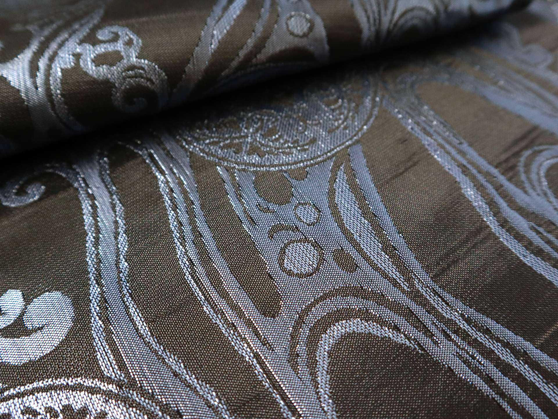 Metallic Brocade with Decorative Pattern