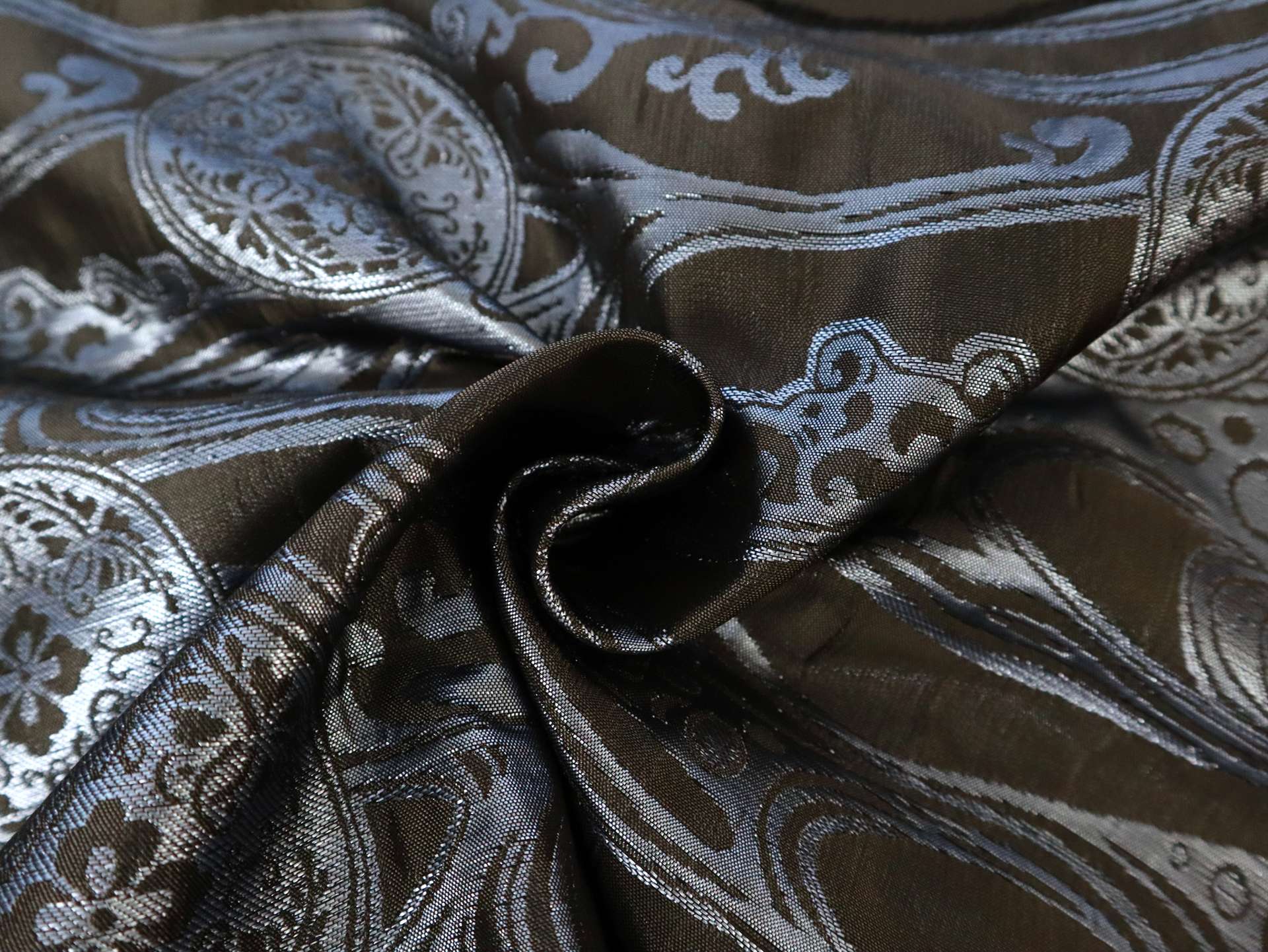 Metallic Brocade with Decorative Pattern