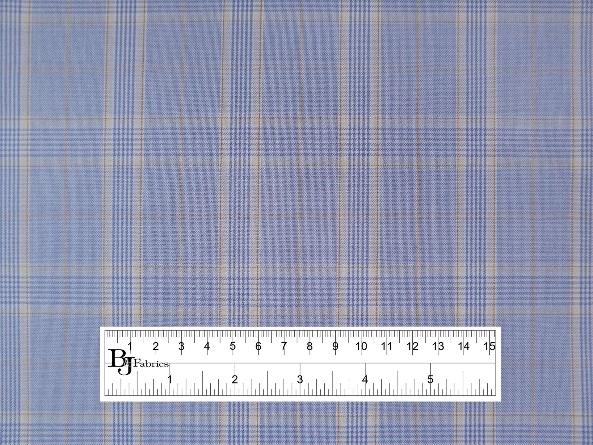 Super Fine Wool Blend Plaid Suiting in Ink Blue