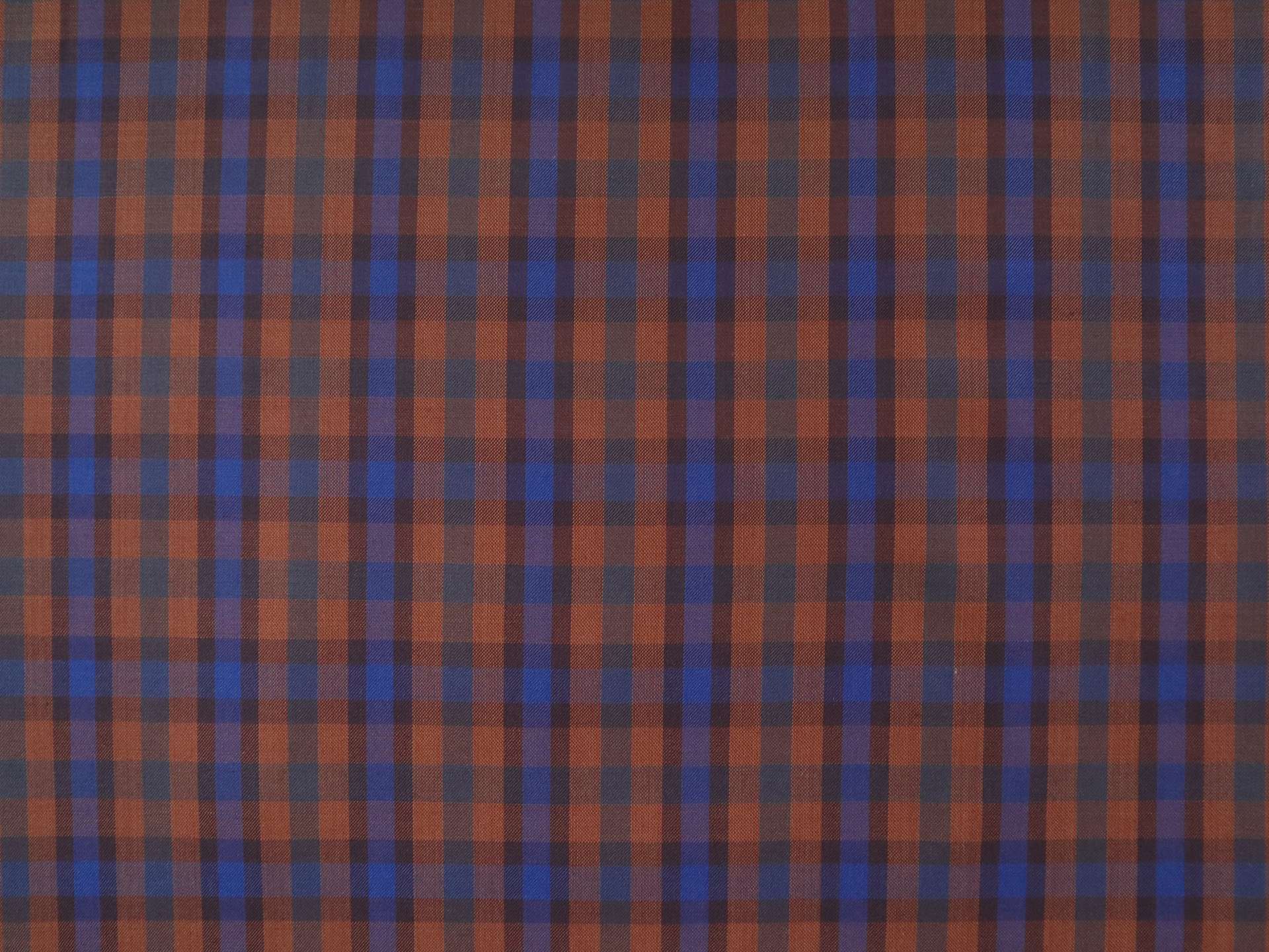 Super Fine Wool Blend Plaid Suiting in Rust
