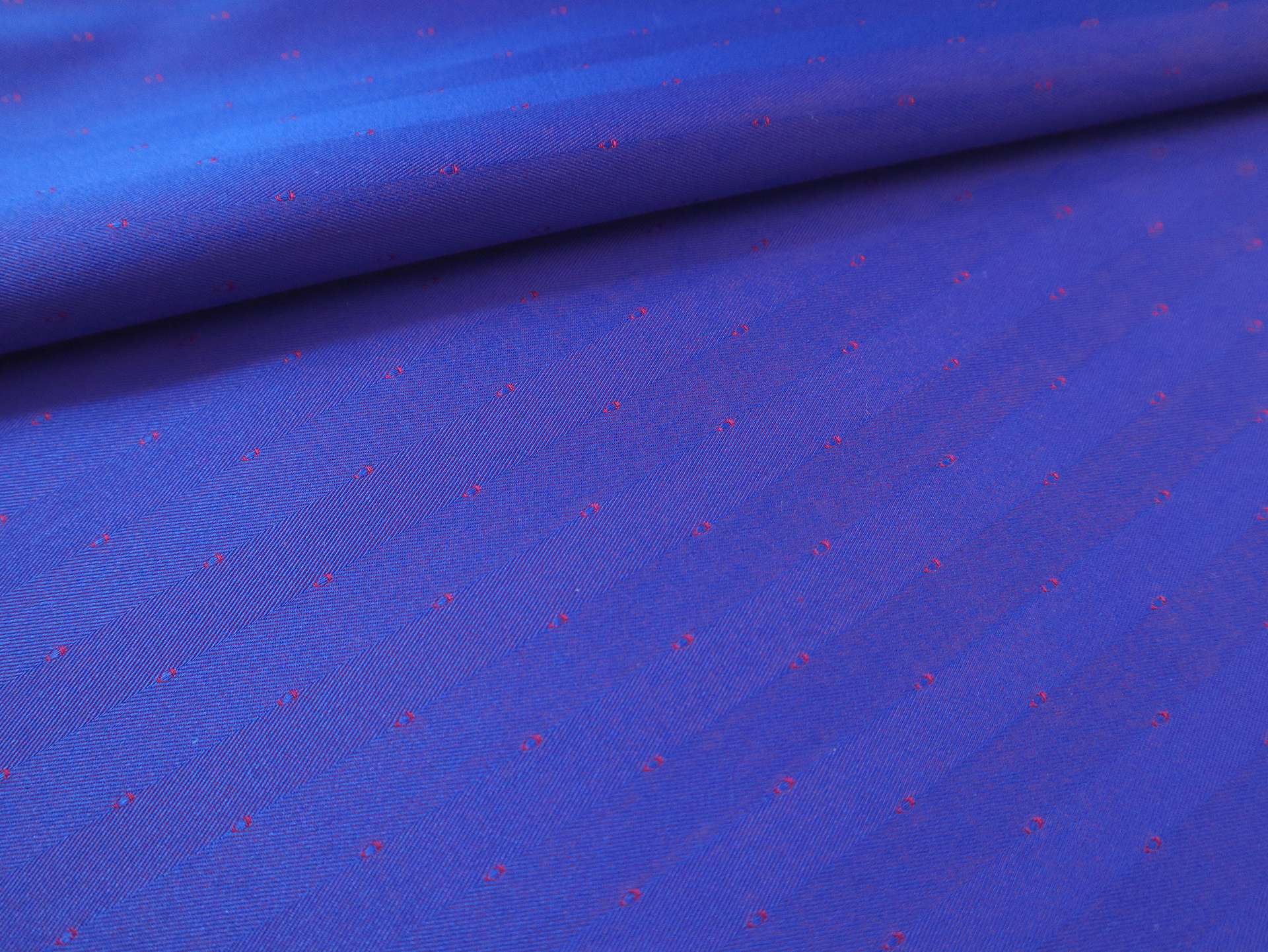 Cotton Dobby Sateen Twill in Royal Blue