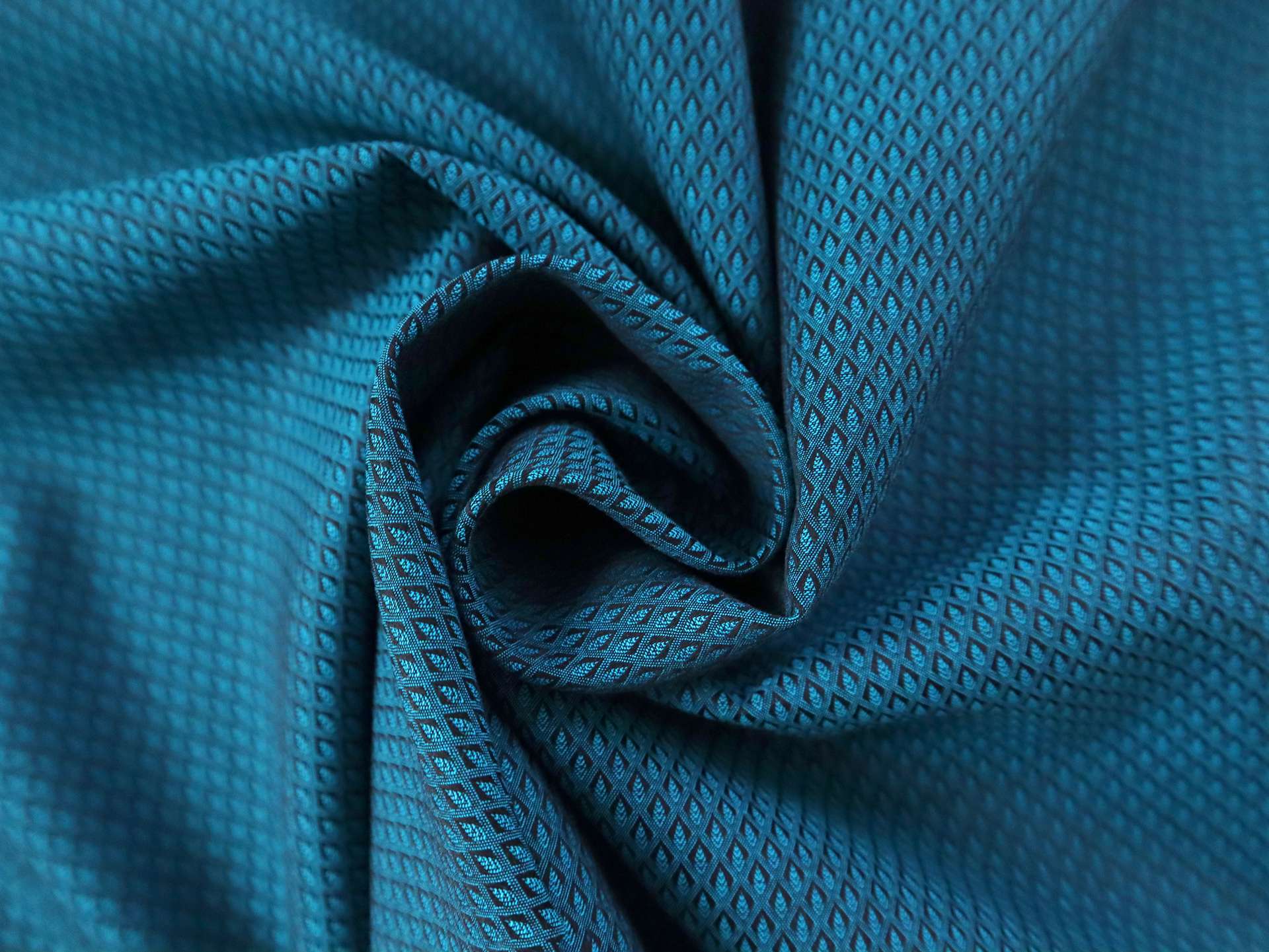 Cotton Jacquard Shirting in Teal