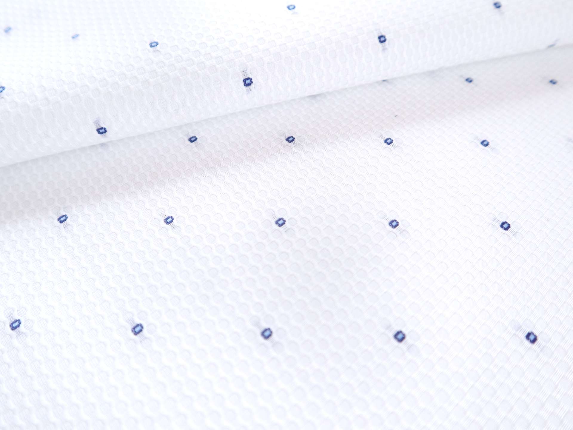 Two-Ply Cotton Birdseye Piqué in White 