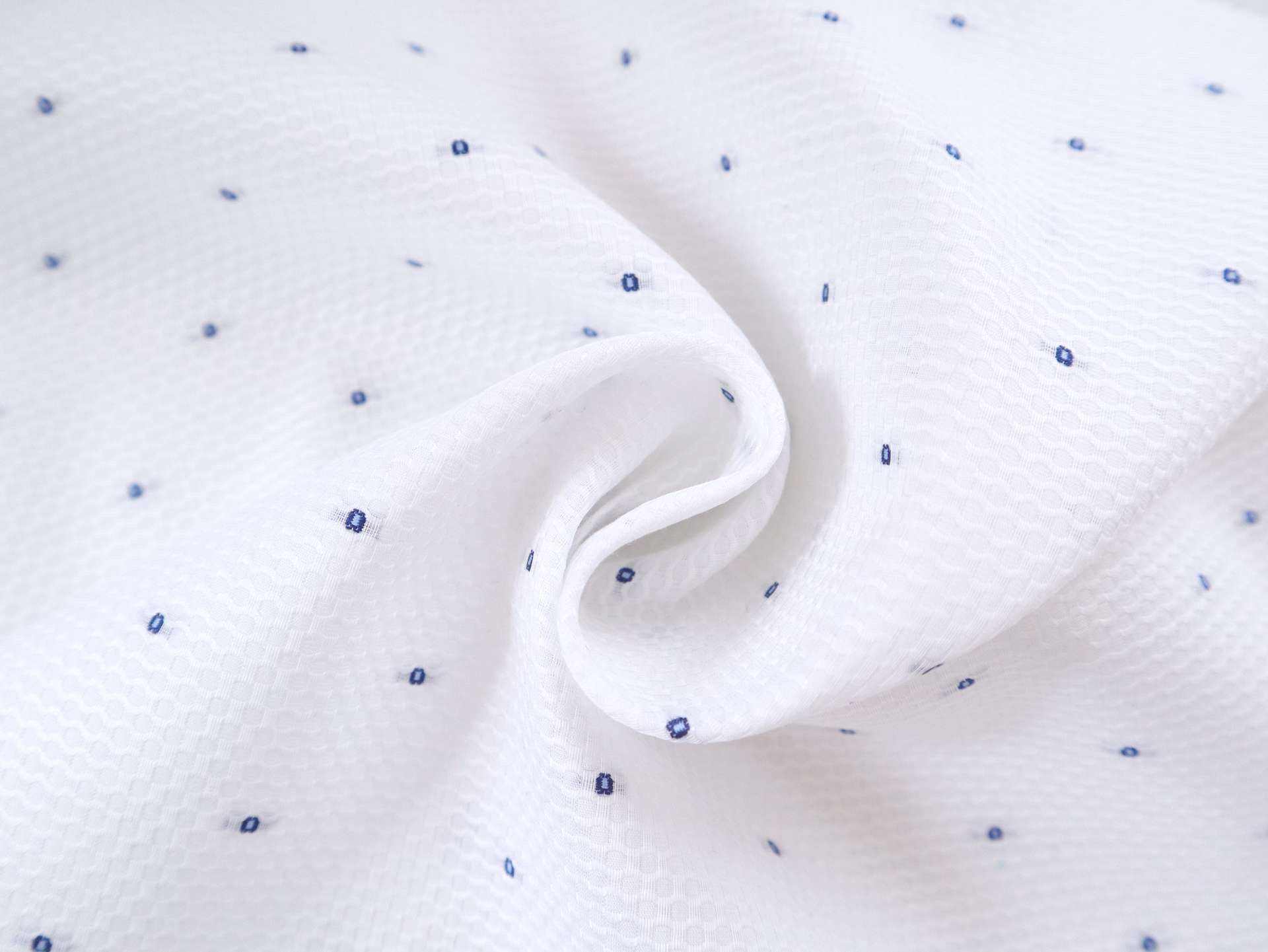 Two-Ply Cotton Birdseye Piqué in White 