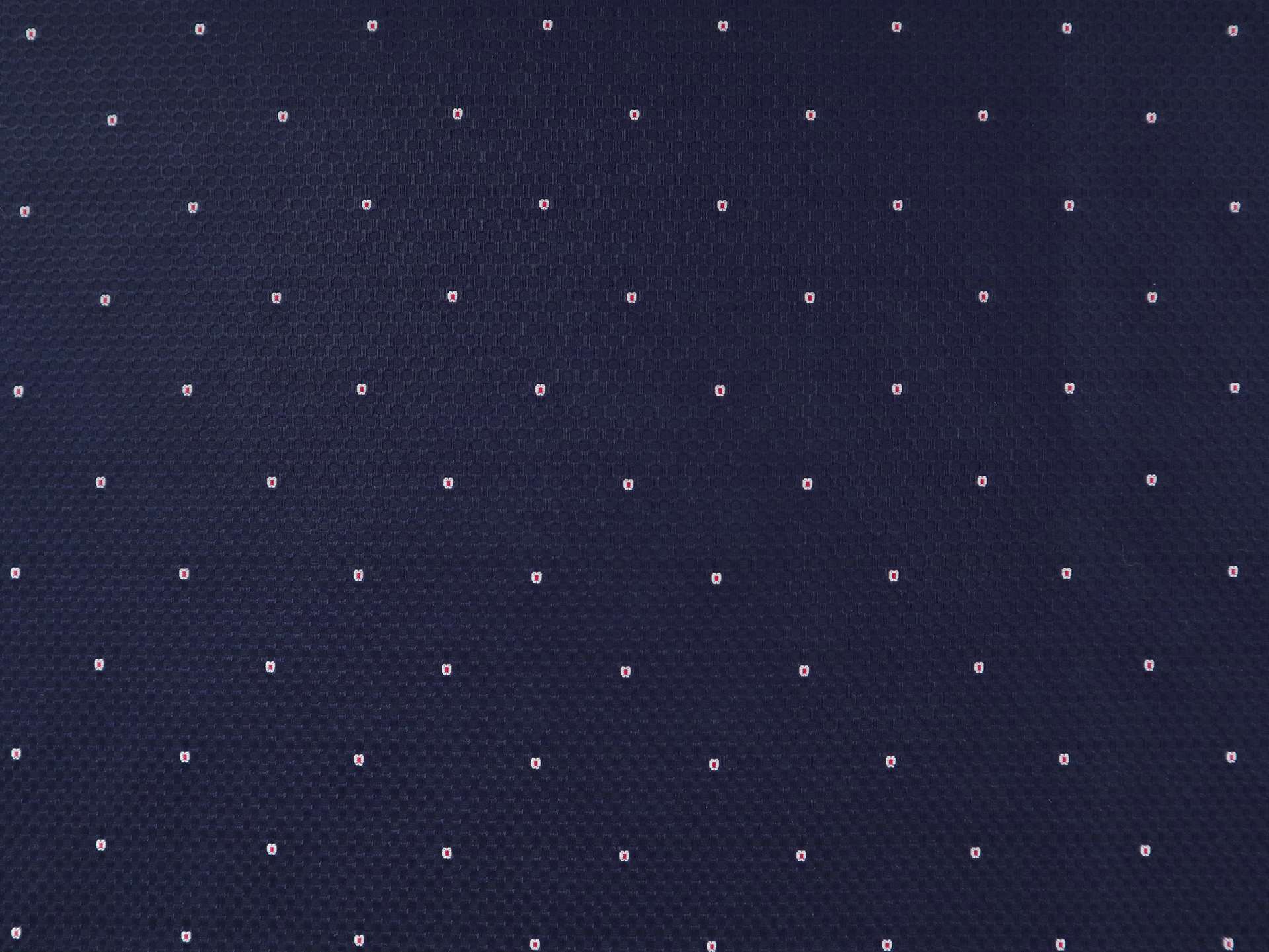 Two-Ply Cotton Birdseye Piqué in Navy