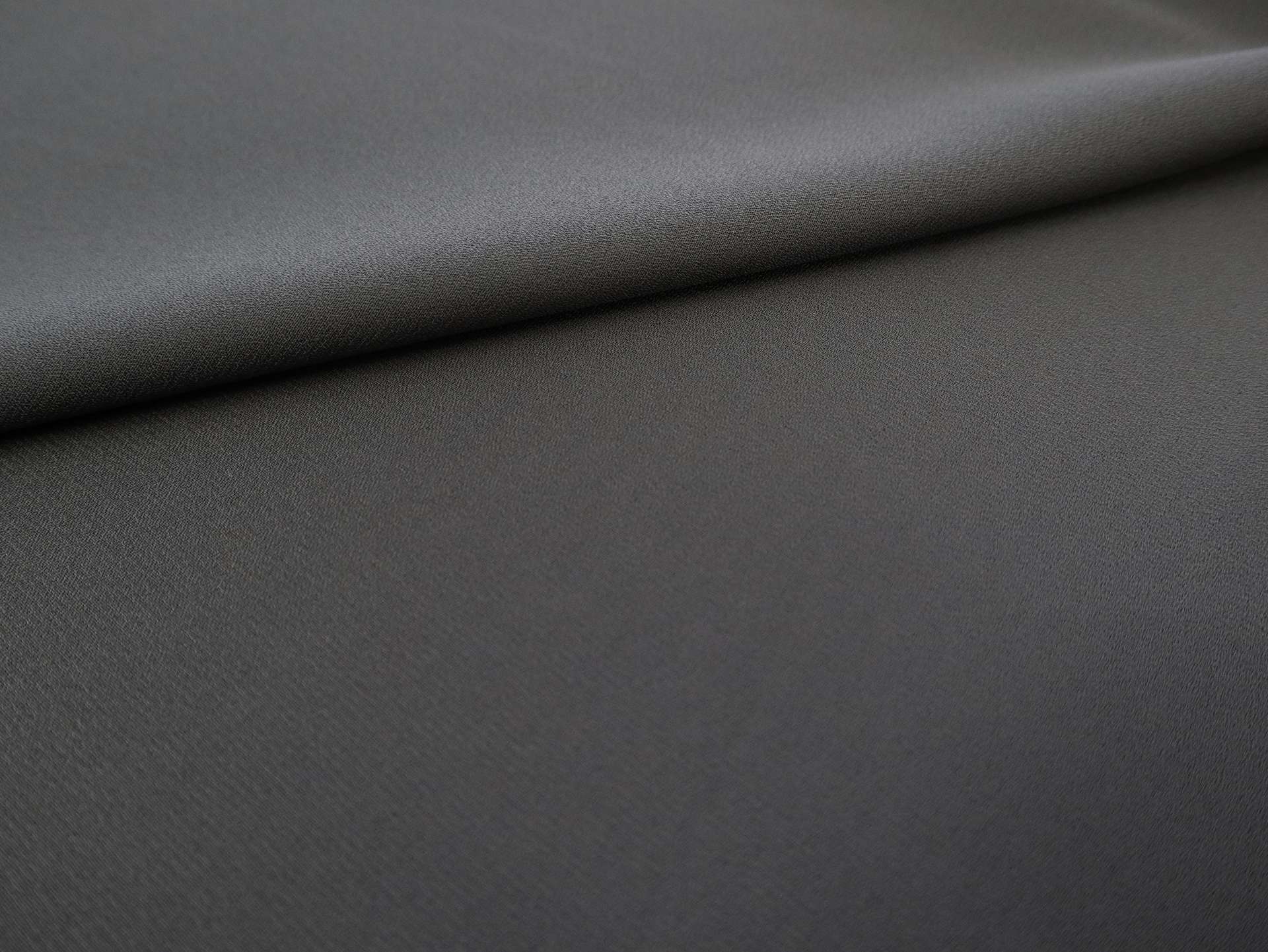 Polyester Double Georgette in Charcoal