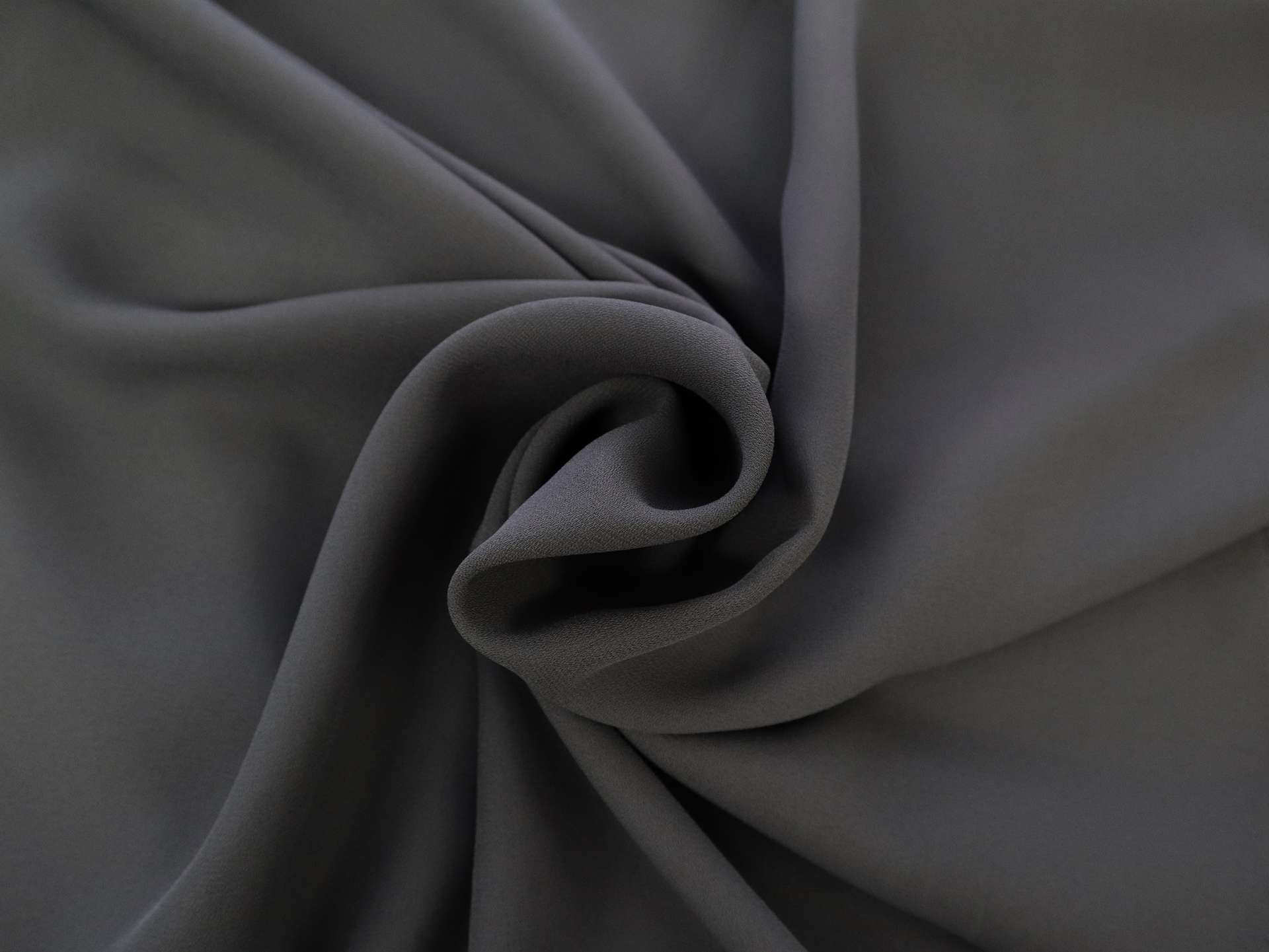 Polyester Double Georgette in Charcoal