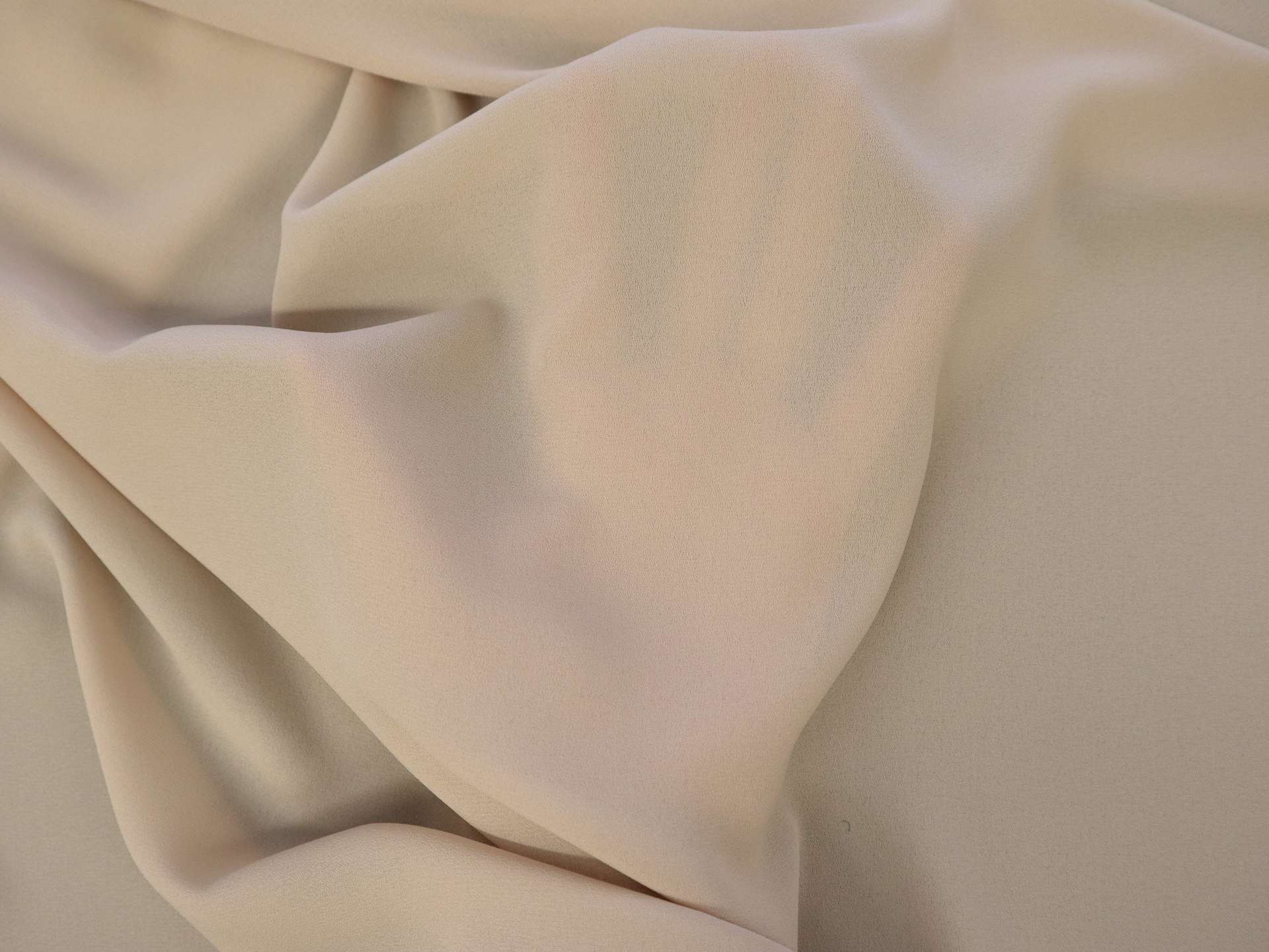 Polyester Double Georgette in Nude