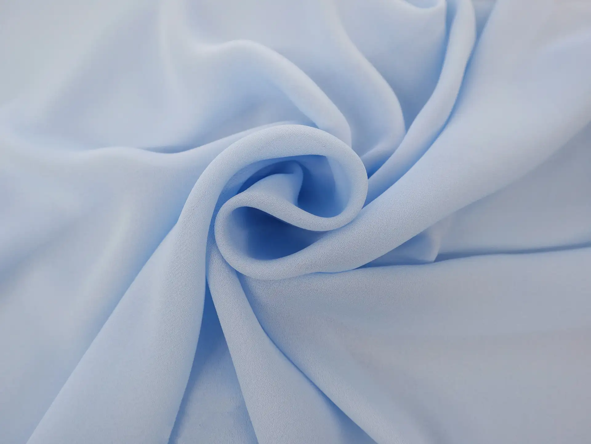 Polyester Double Georgette in Steel Blue