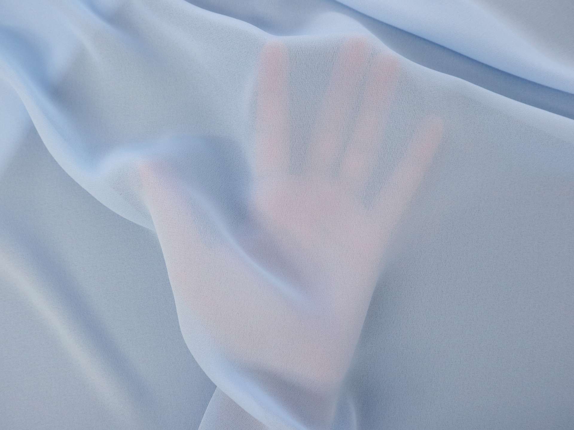 Polyester Double Georgette in Steel Blue