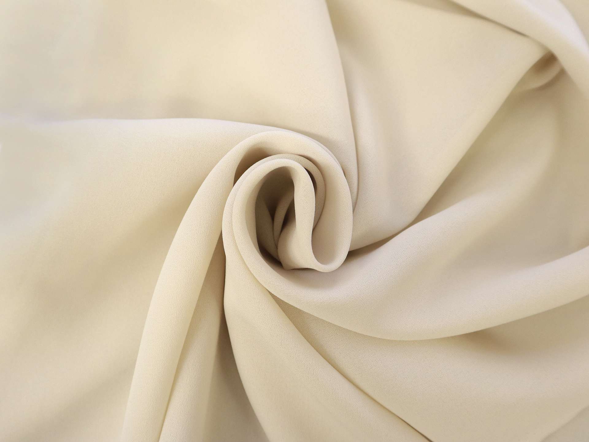 Polyester Double Georgette in Ecru
