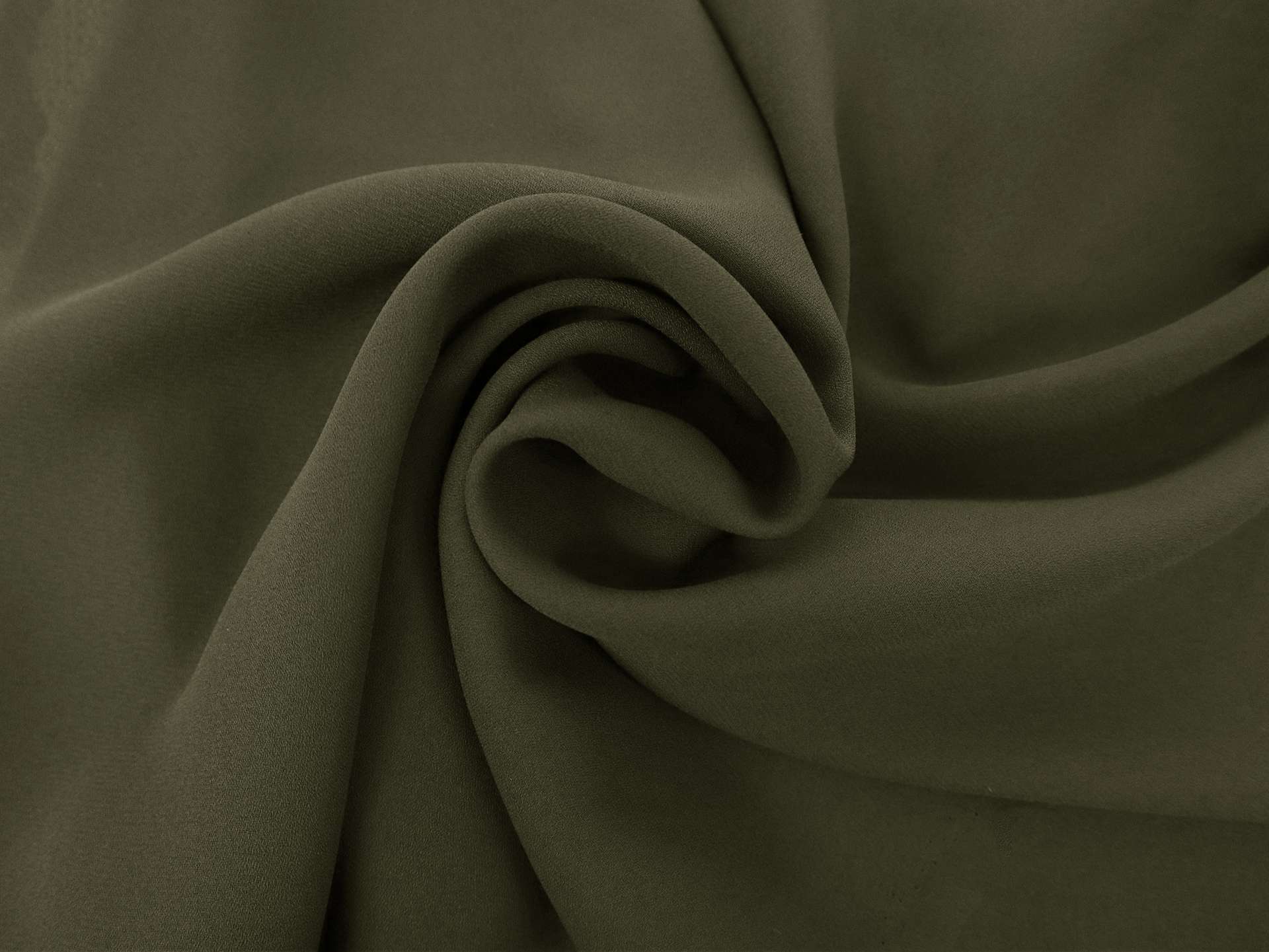 Polyester Double Georgette in Olive