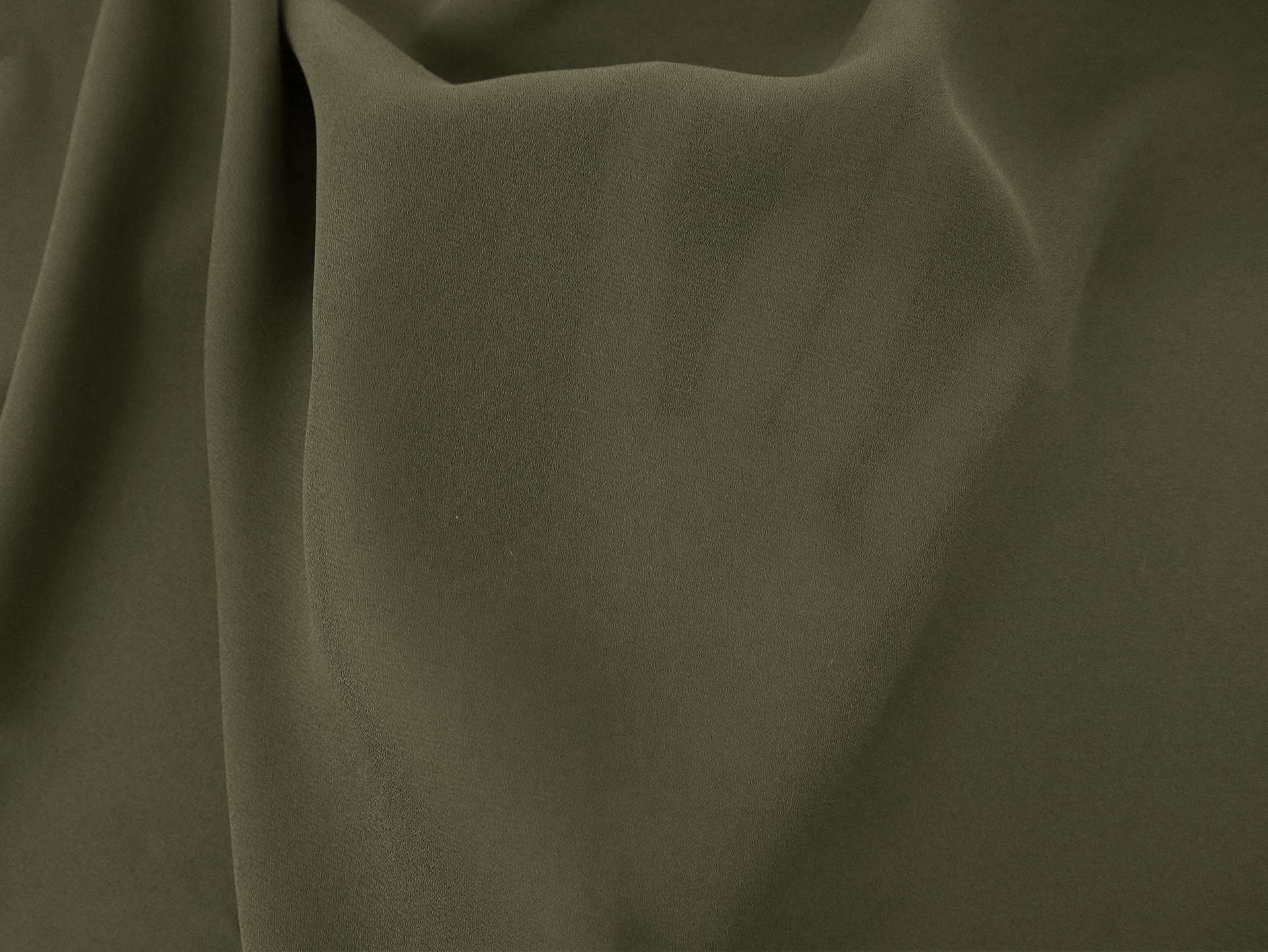 Polyester Double Georgette in Olive