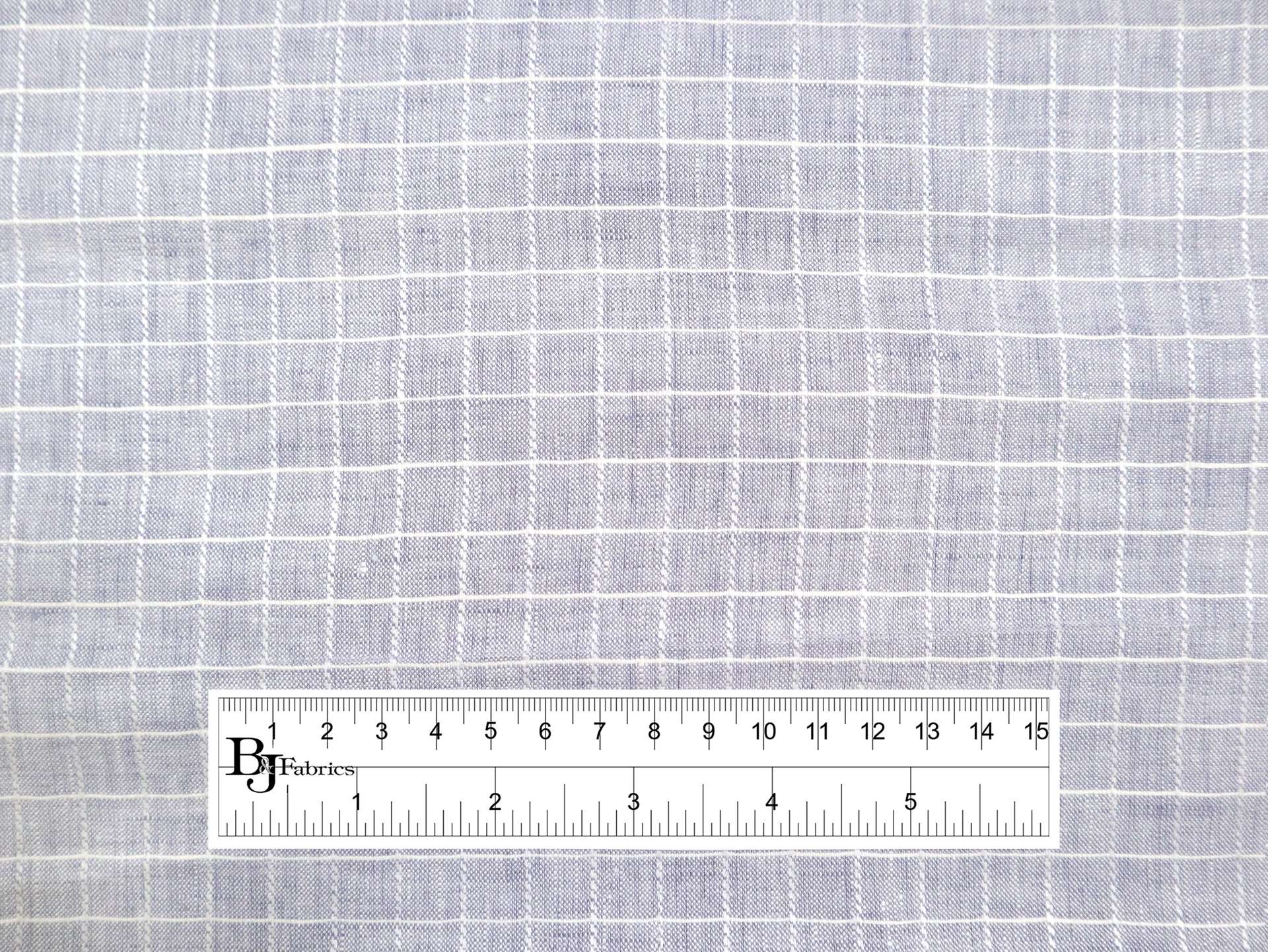 Novelty Linen with Windowpane Plaid in Grey