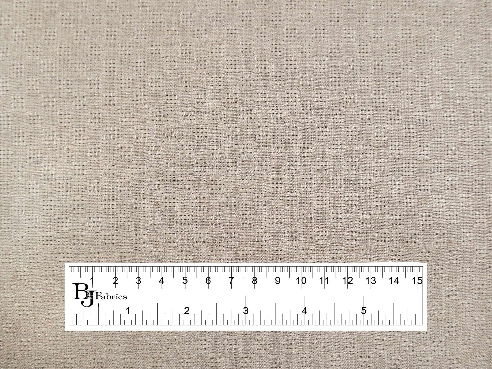 Novelty Check Linen in Flax