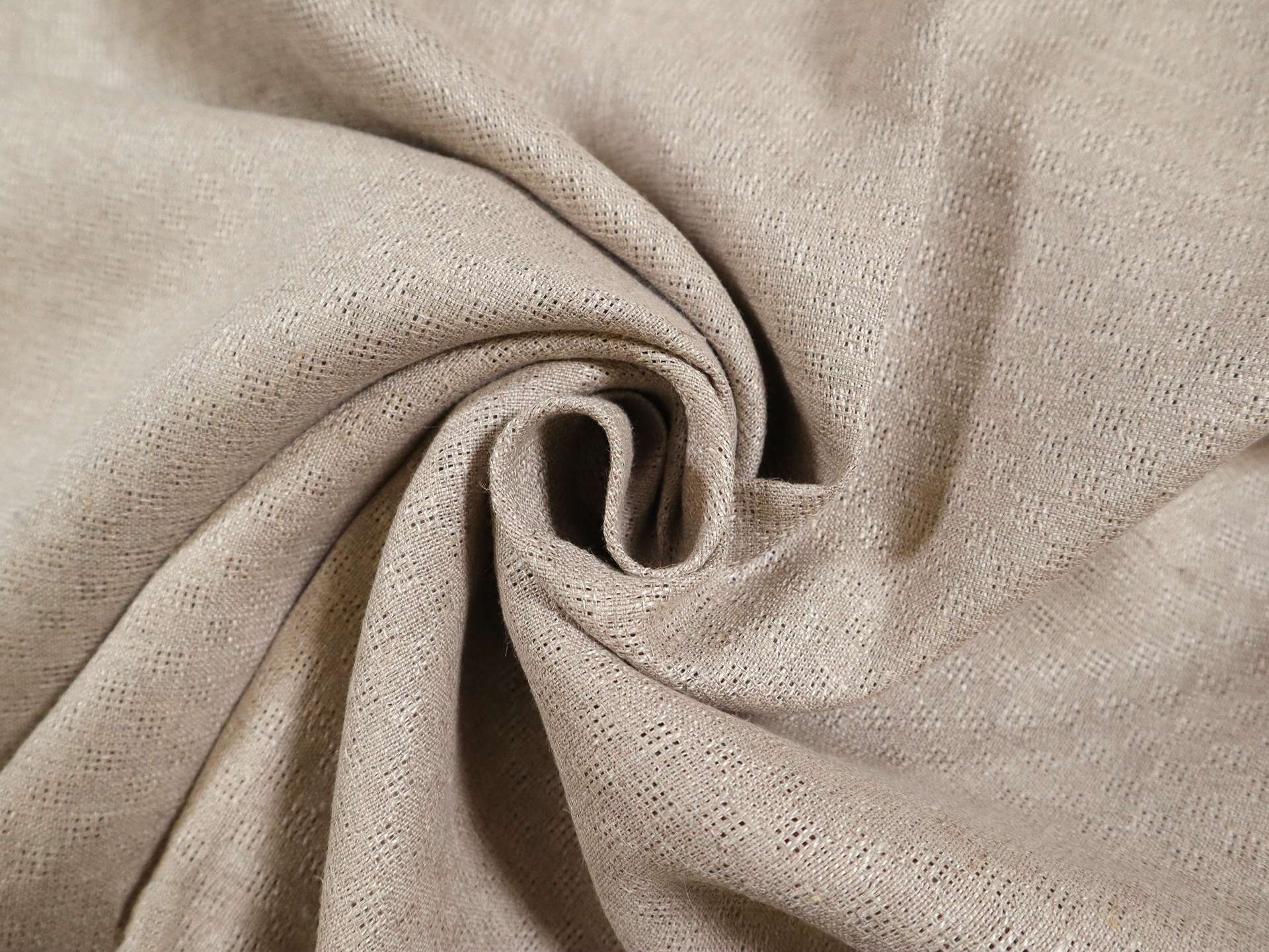 Novelty Check Linen in Flax