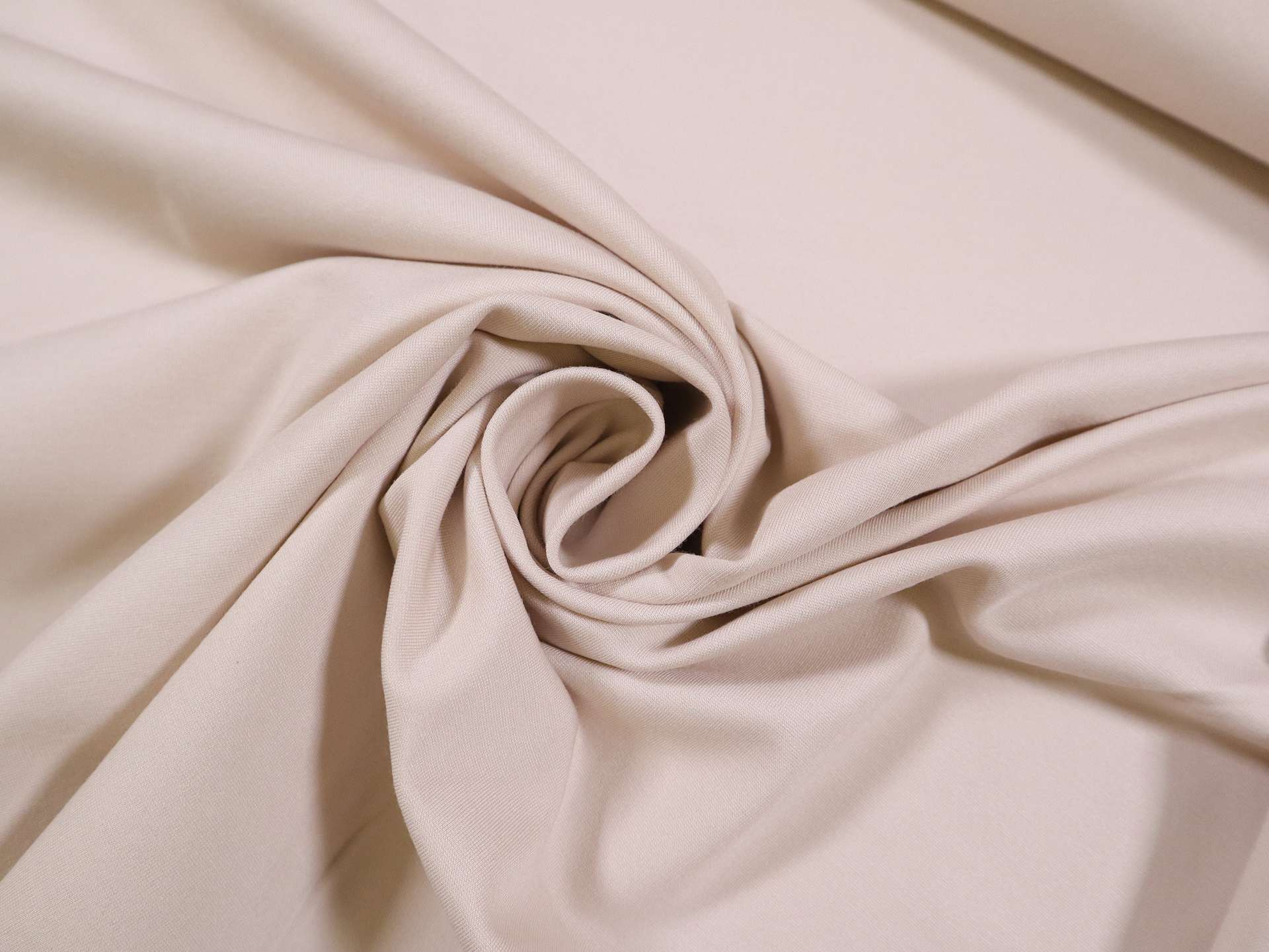 Lightweight Rayon Blend Ponte Knit in Nude Sand