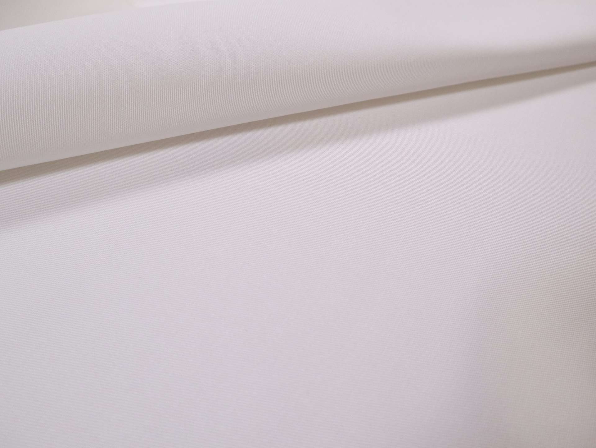 Polyester & Cotton Blend Twill in White